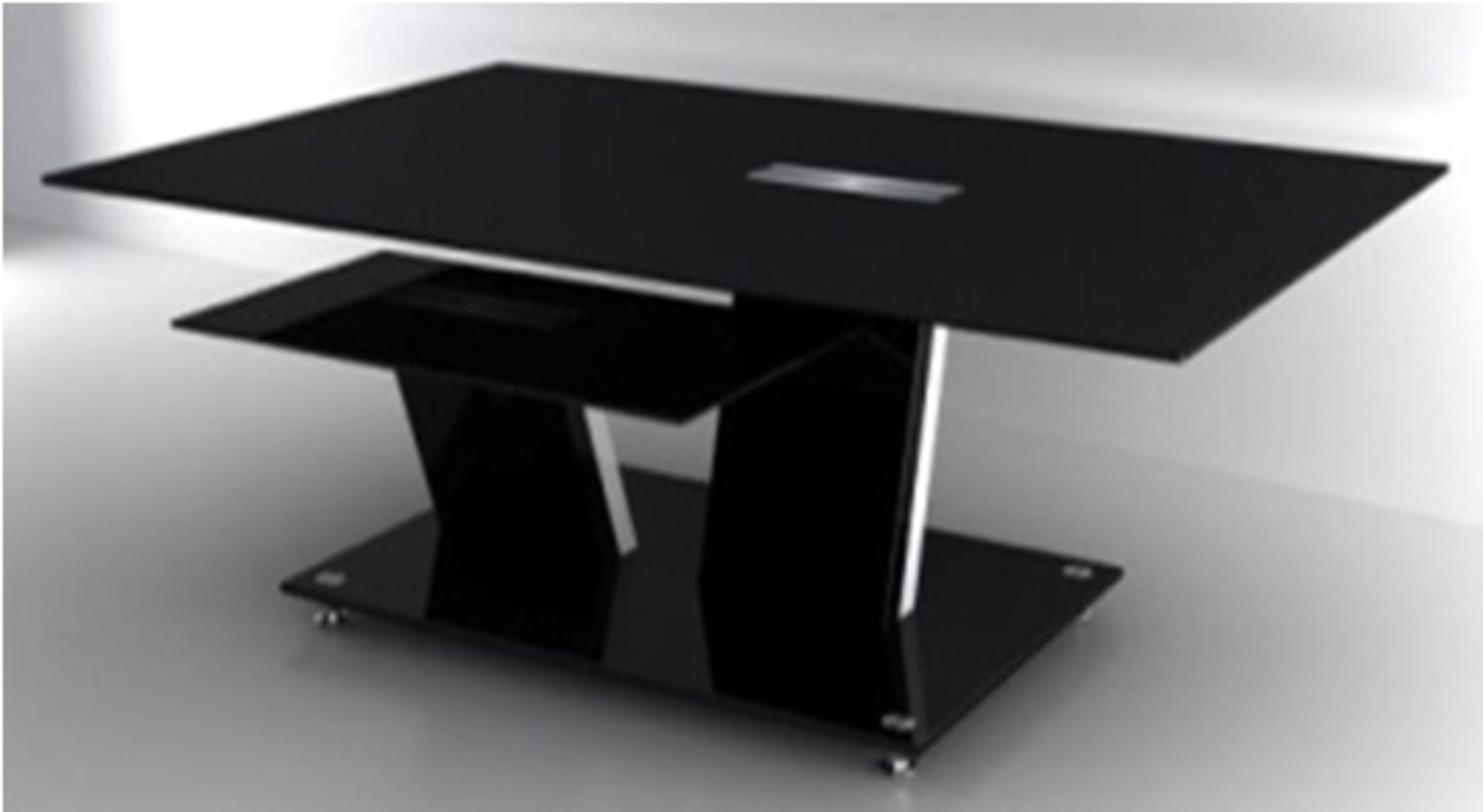 Black Glass Coffee Table - Brand New