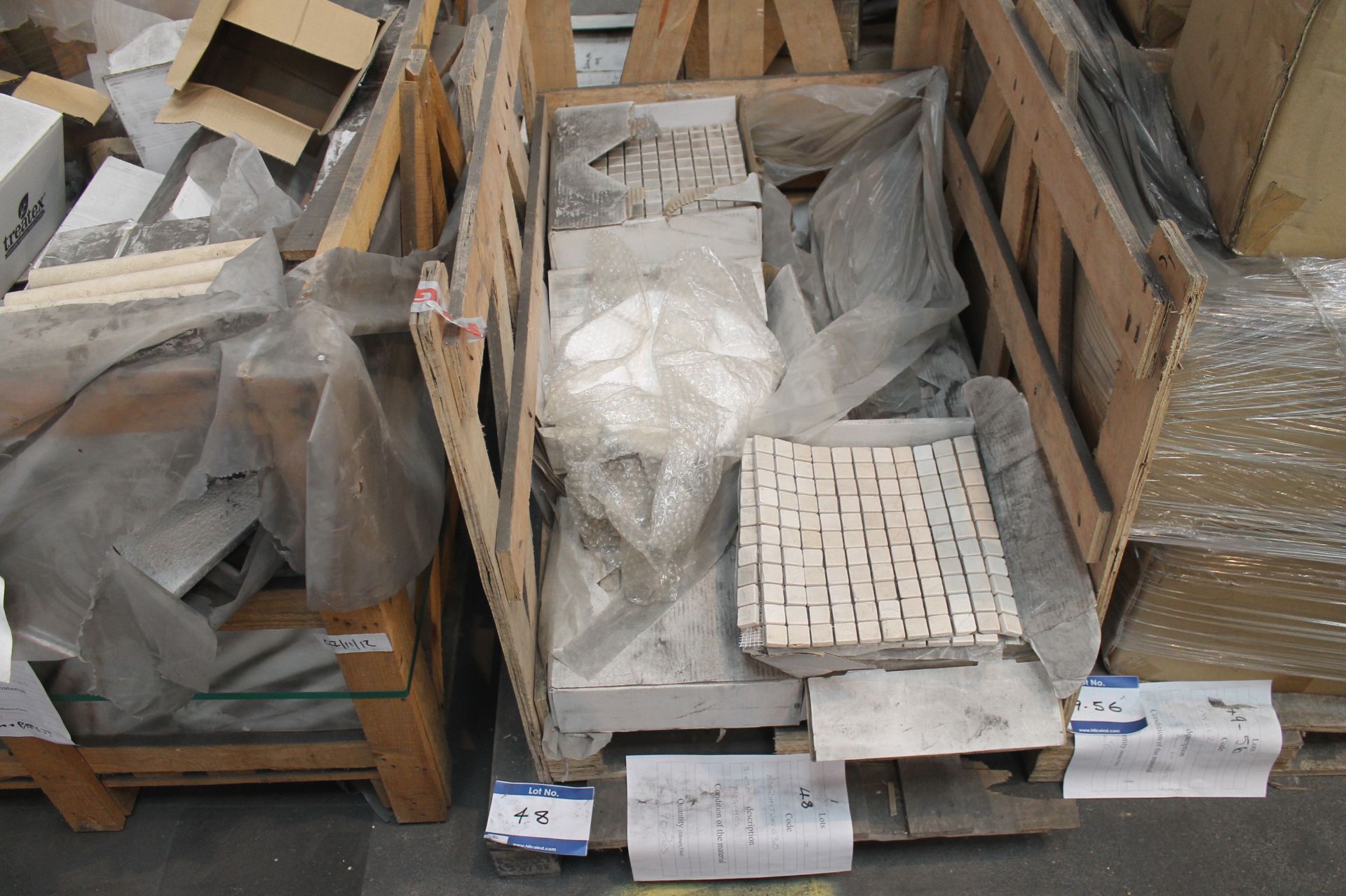 Description: Mosaic Tumbled Crema Marfil 2.4x2.4 Marble 30X30, Quantity: 90, Quantity in m2: 8.