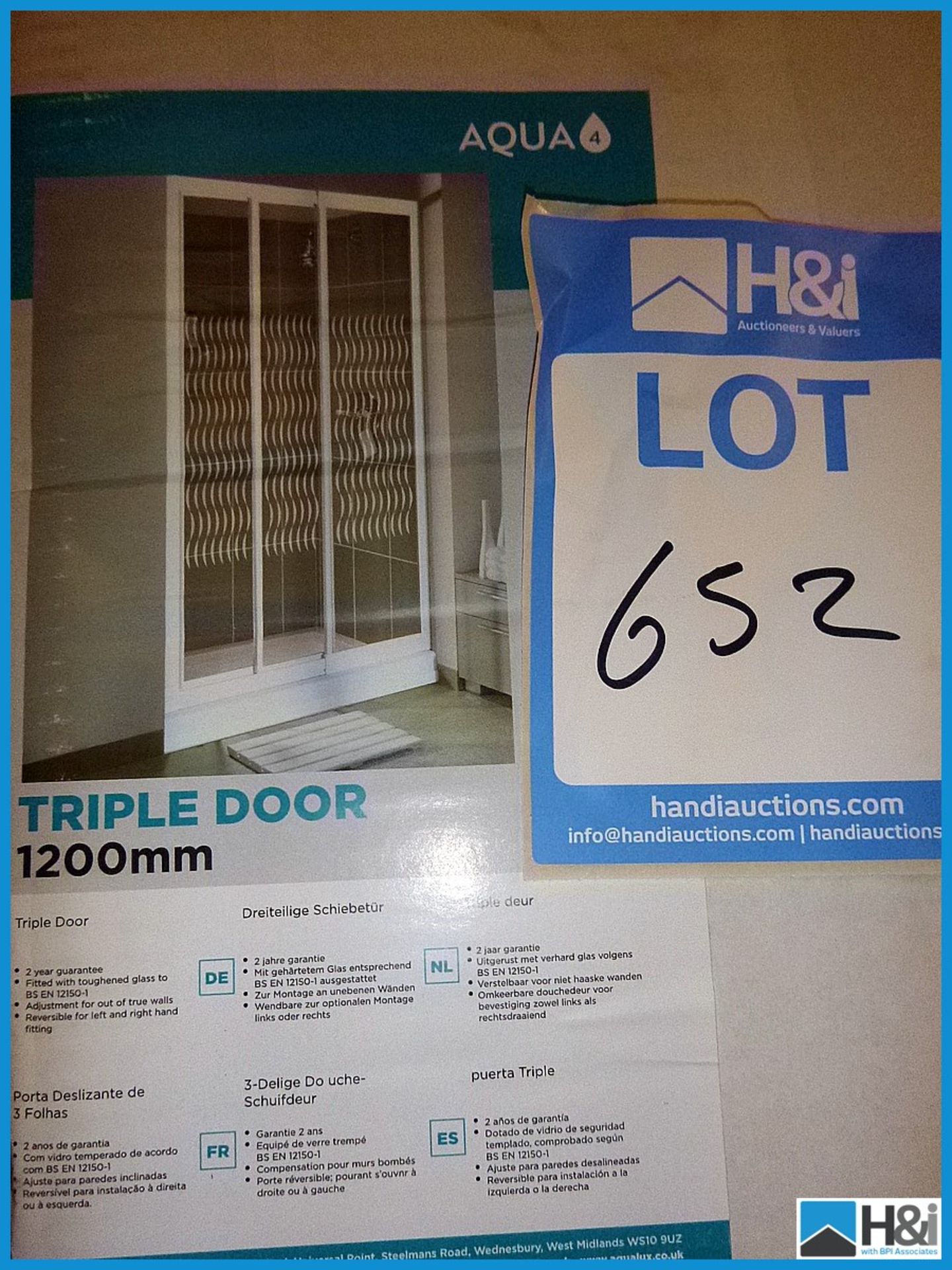 Aqua 1200mm Triple Door RRP £499 Appraisal: Viewing Essential Serial No: NA Location: The Old