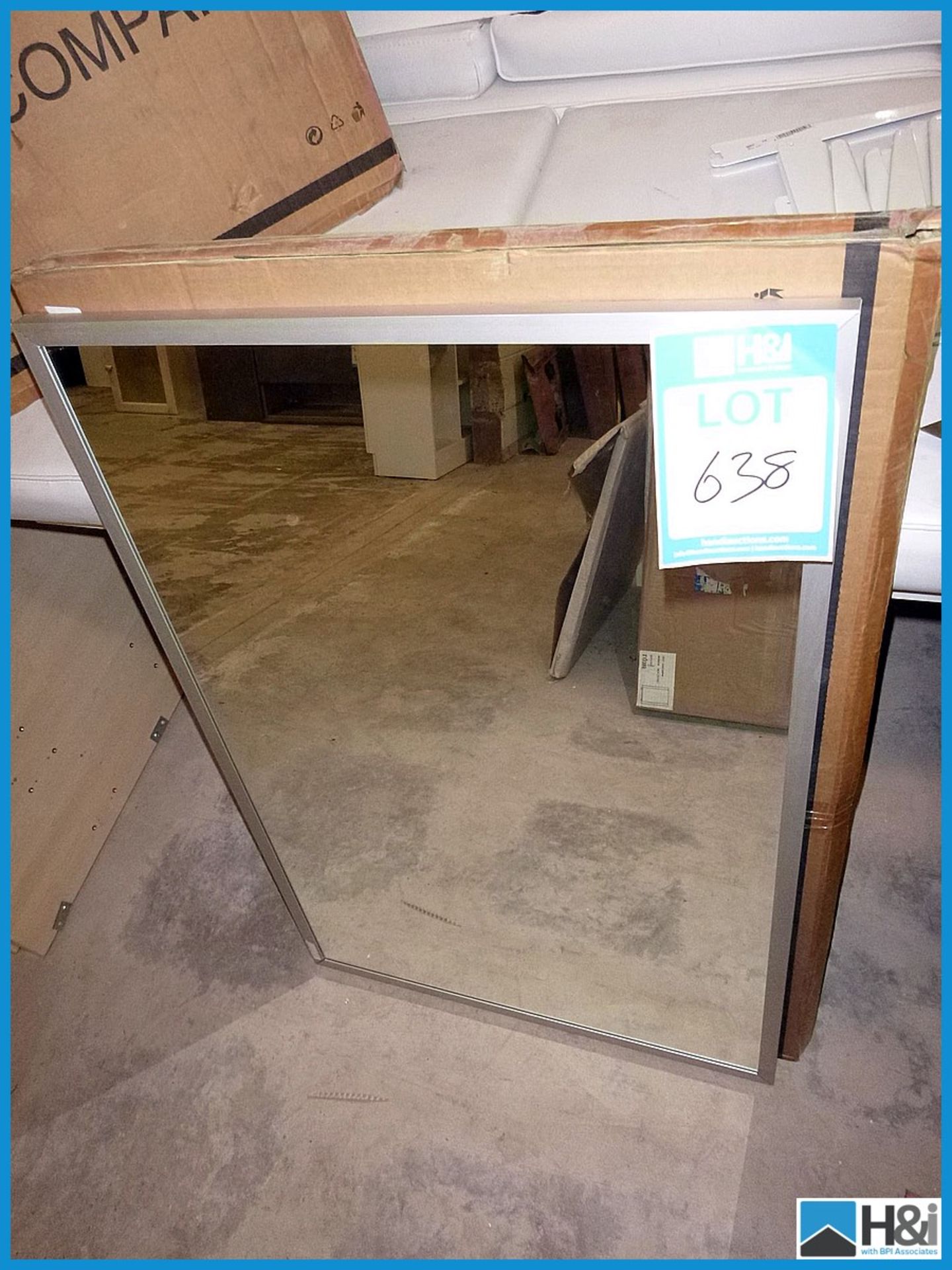 2 x Jika Cubito Aluminium Mirrors 960mm x 600mm RRP £220 Appraisal: Viewing Essential Serial No: