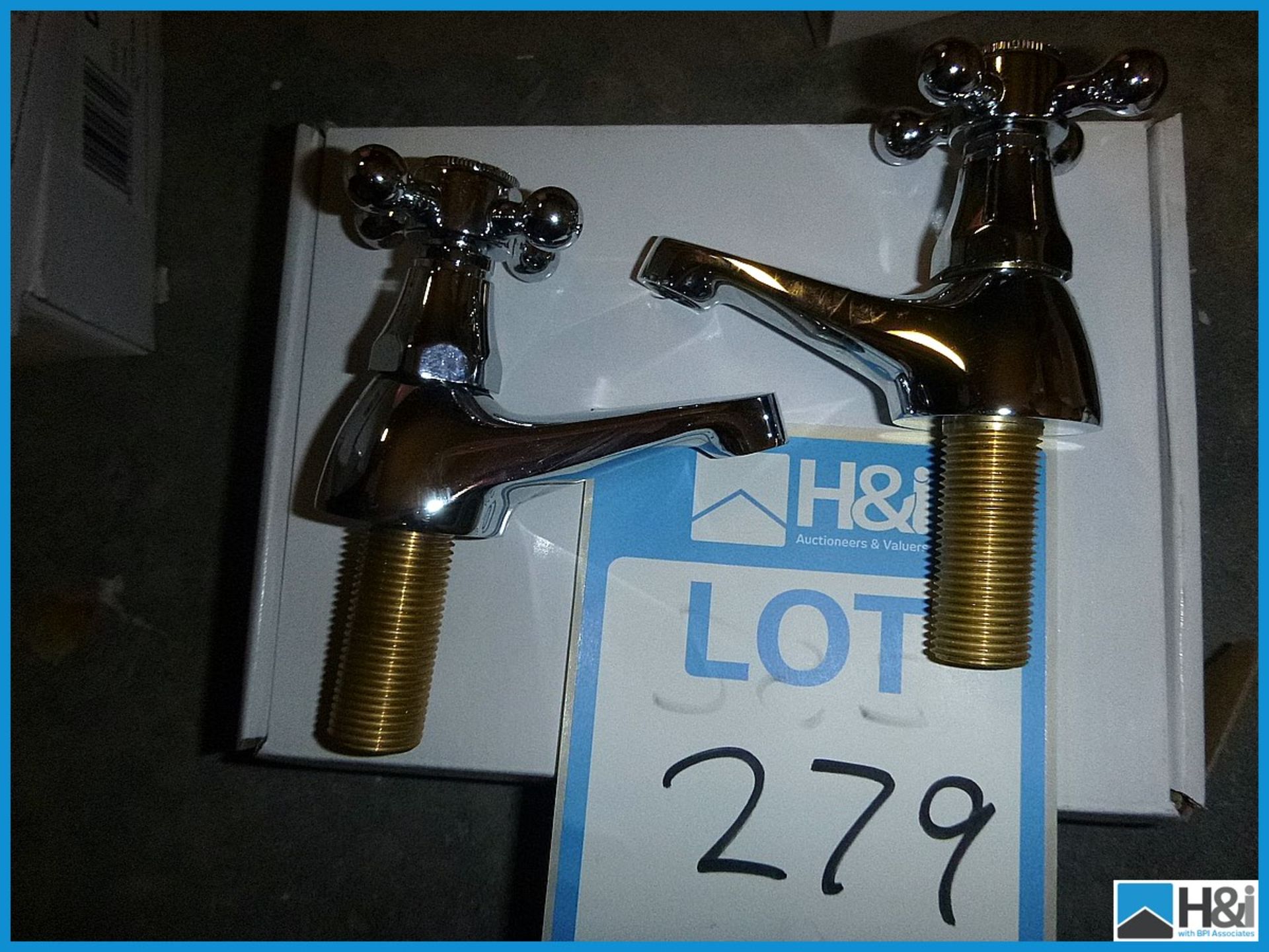 DevaTudor Chrome Basin Taps RRP £68 Appraisal: Viewing Essential Serial No: NA Location: The Old