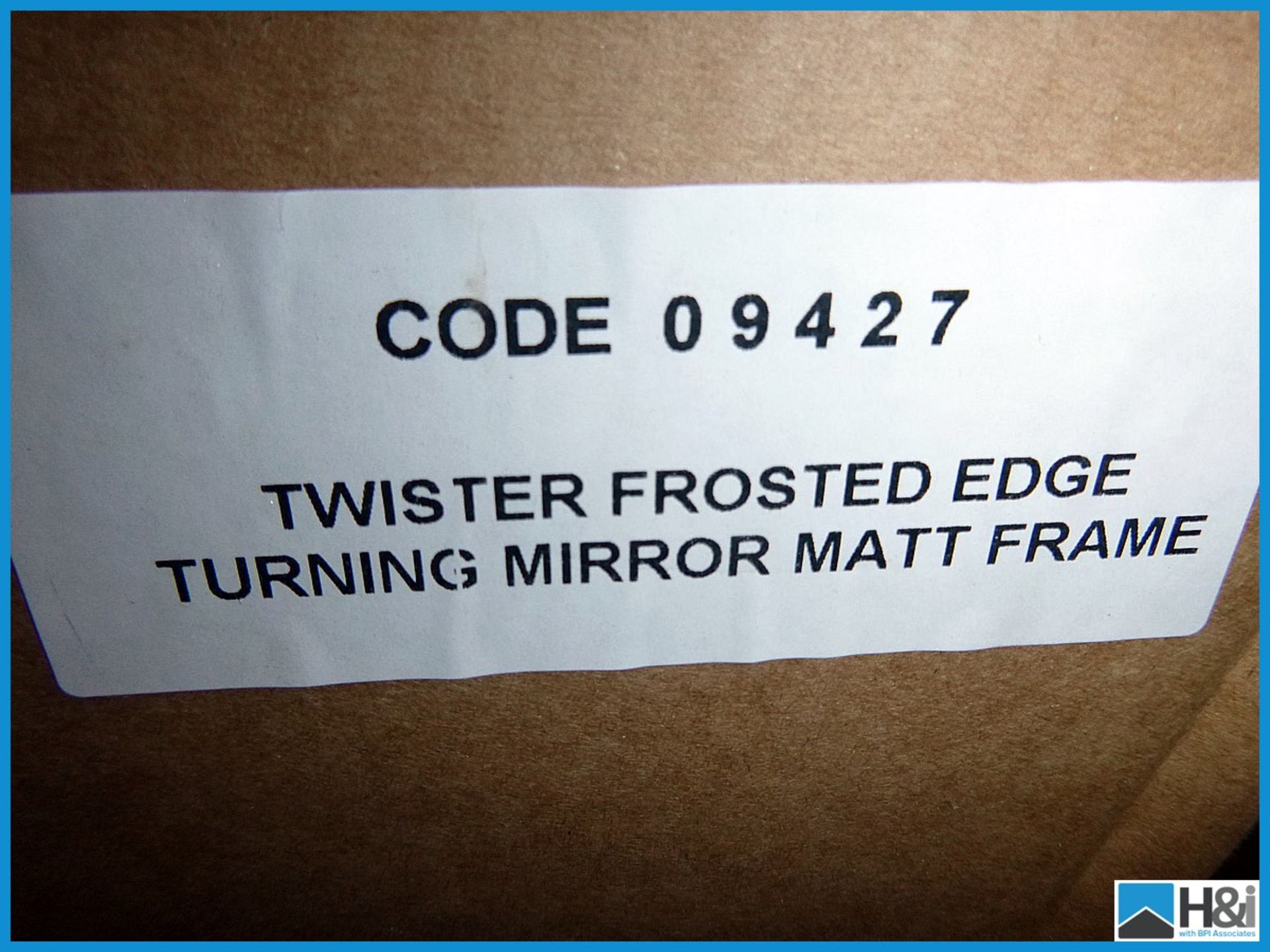 Twister Frosted Edge Turning Mirror Matt Frame ,Approx 420mm x 800mm RRP £120 Appraisal: Viewing - Image 2 of 2