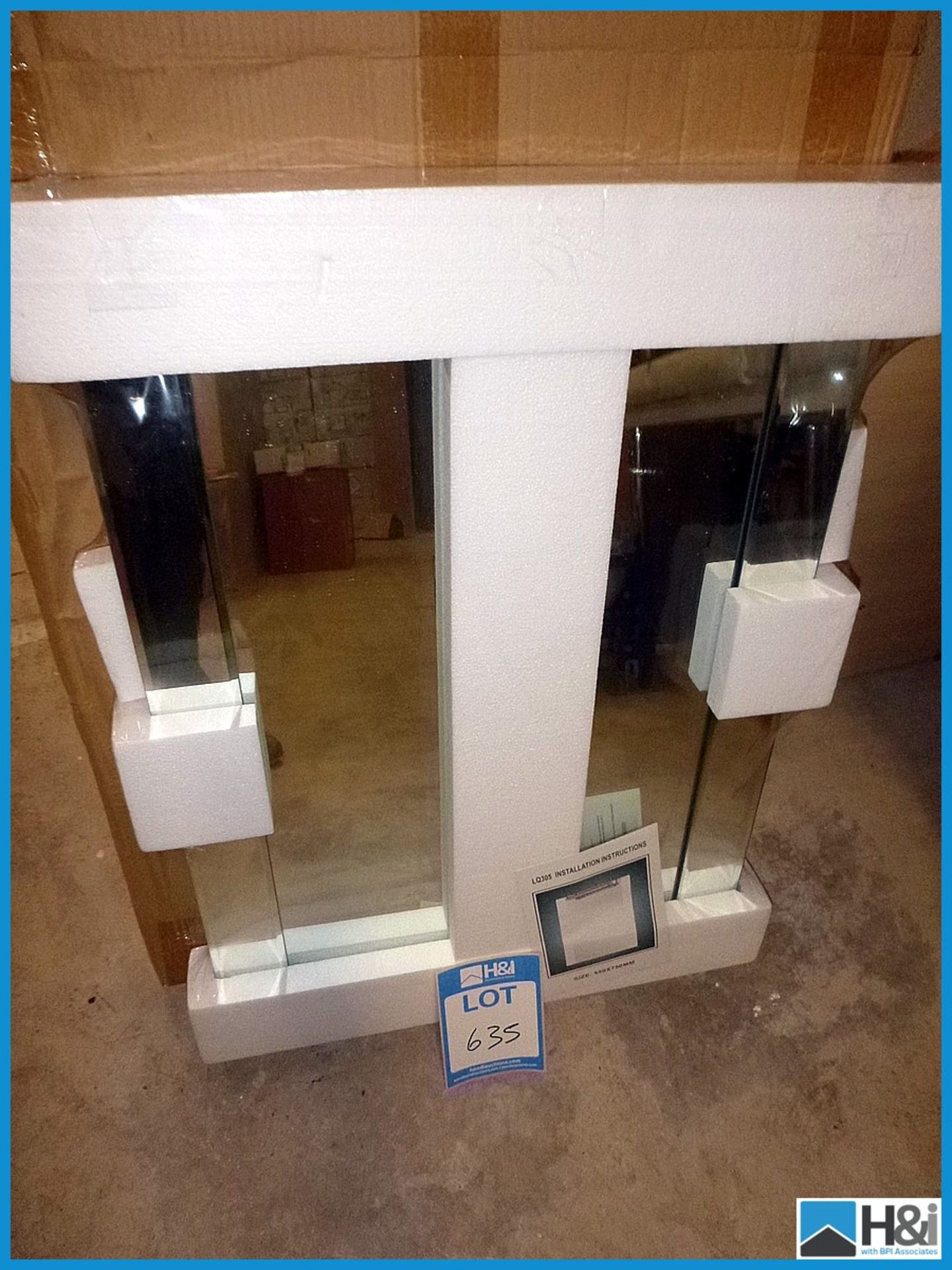 Ultra Pallas Mirror Without Light 550mm x 750mm RRP £150 Appraisal: Viewing Essential Serial No: