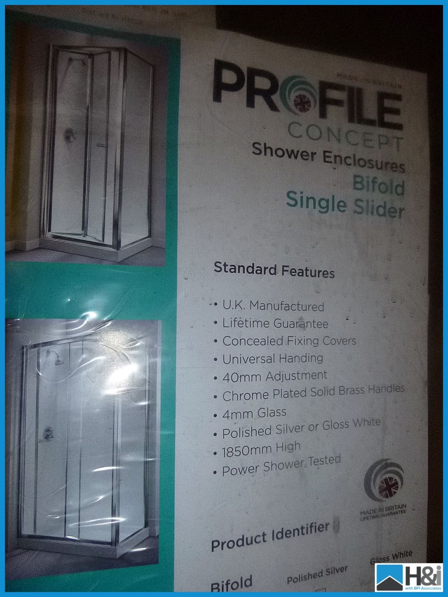 Profile 1000mm Single Slider Shower Door RRP £320 Appraisal: Viewing Essential Serial No: NA - Image 2 of 2