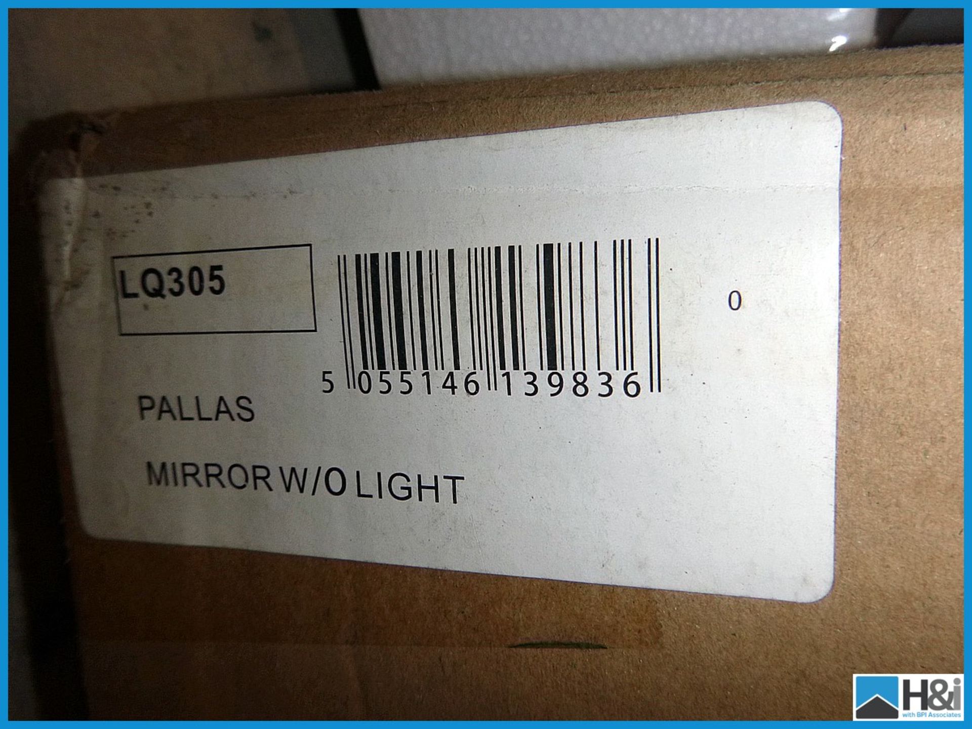 Ultra Pallas Mirror Without Light 550mm x 750mm RRP £150 Appraisal: Viewing Essential Serial No: - Image 3 of 3