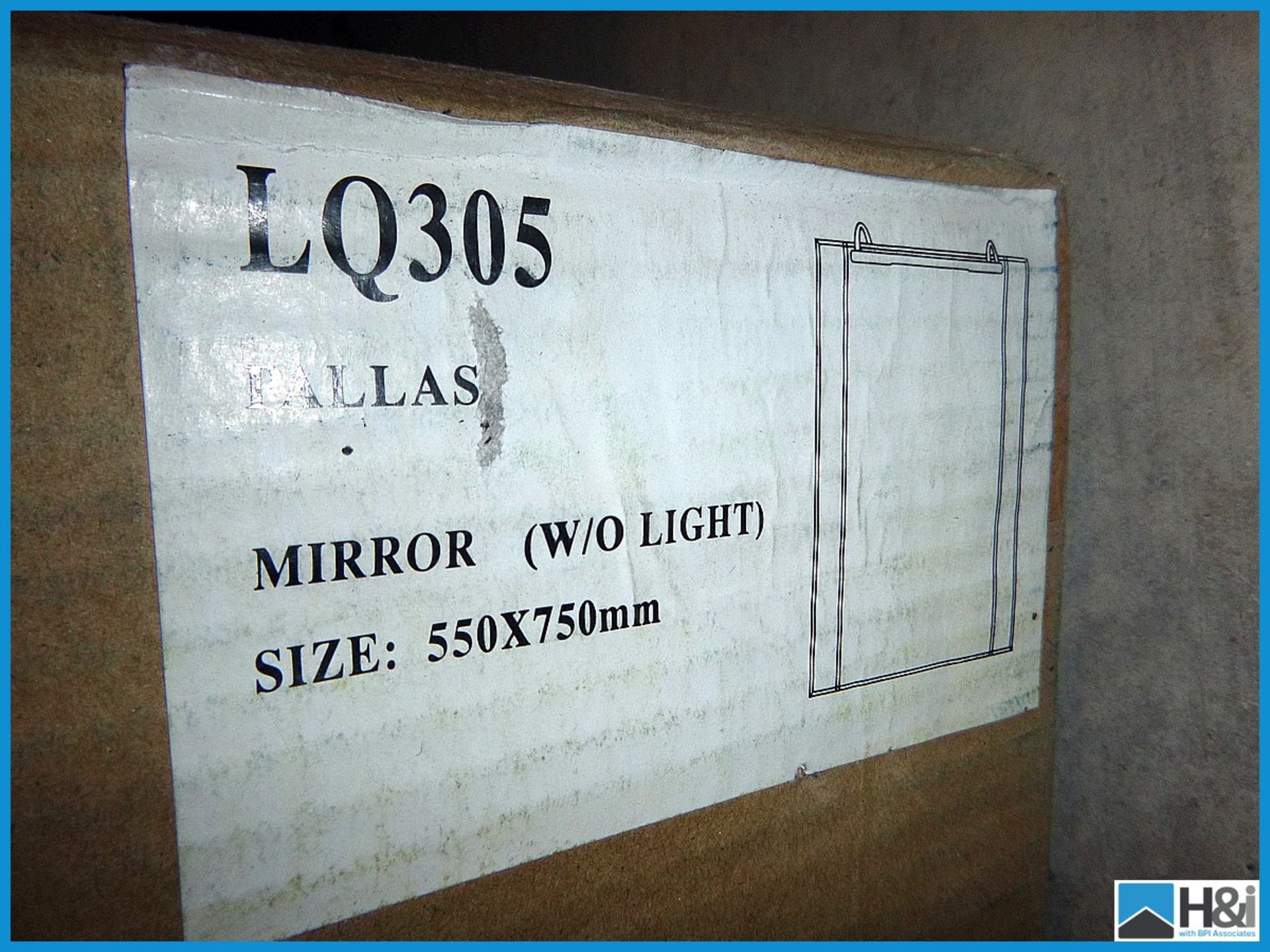 Ultra Pallas Mirror Without Light 550mm x 750mm RRP £150 Appraisal: Viewing Essential Serial No: - Image 2 of 2