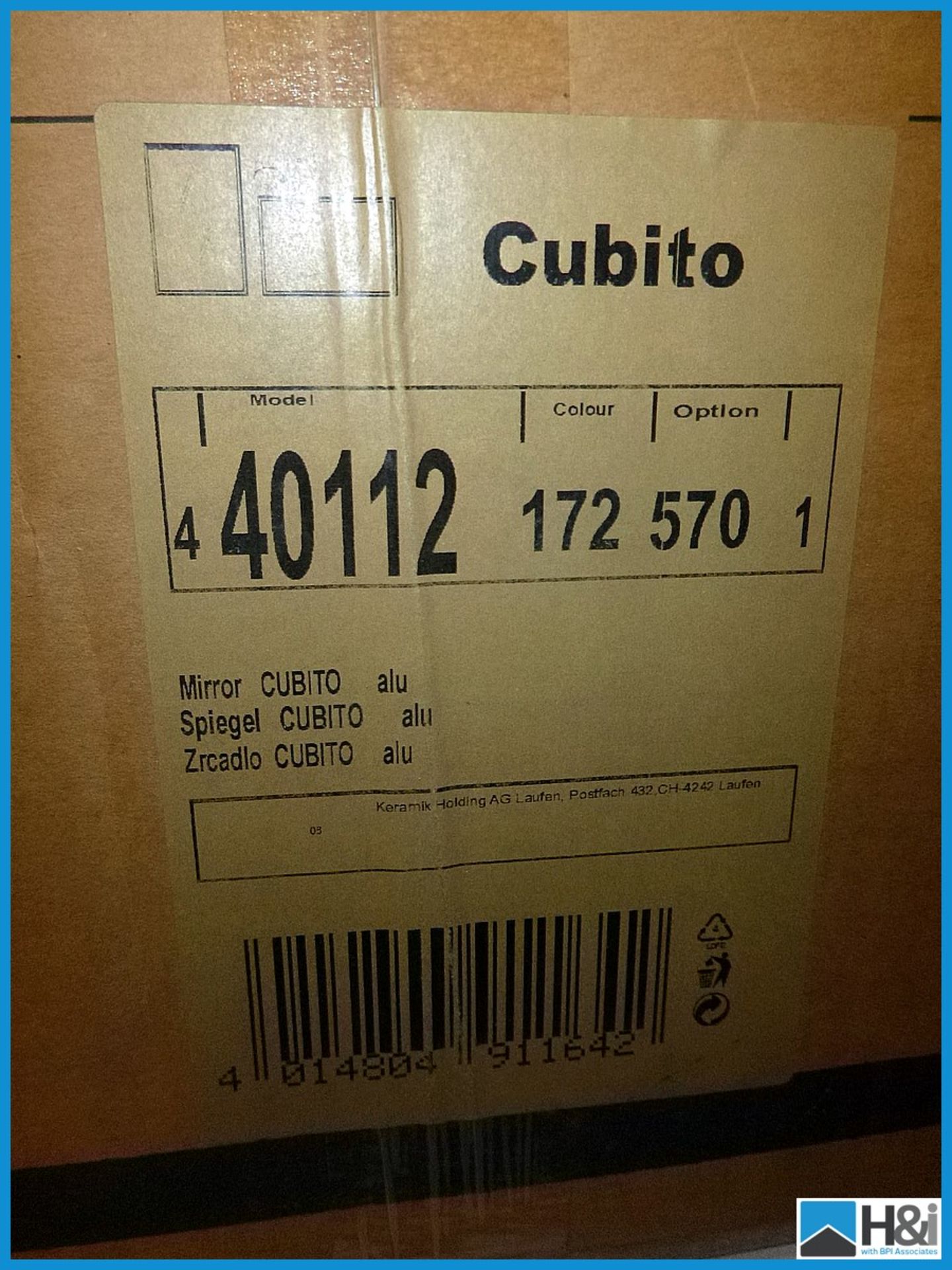 2 x Jika Cubito Aluminium Mirrors 960mm x 600mm RRP £220 Appraisal: Viewing Essential Serial No: - Image 2 of 2