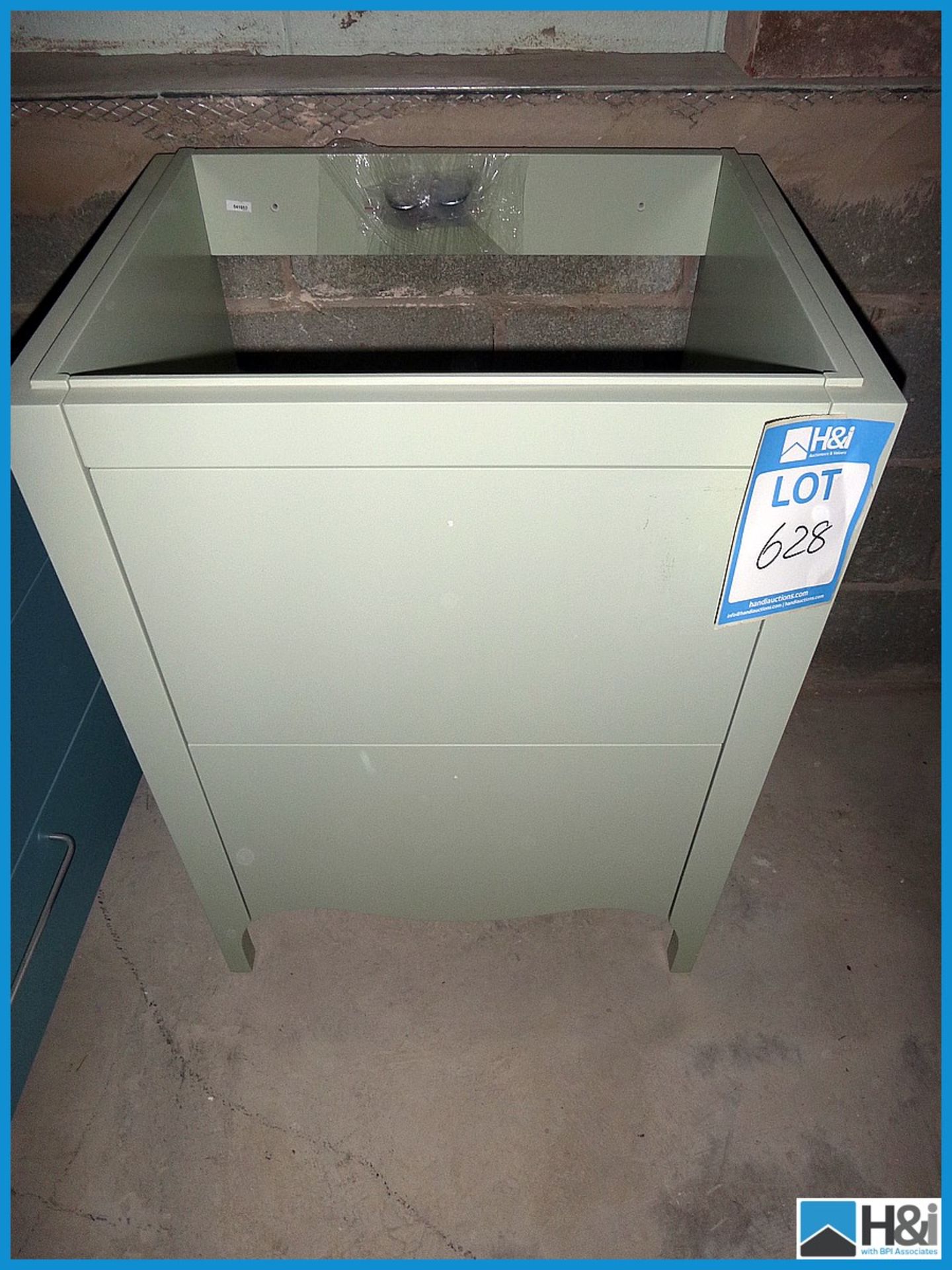 Light Green Vanity unit ,(Ex Display) RRP £150 Appraisal: Viewing Essential Serial No: NA