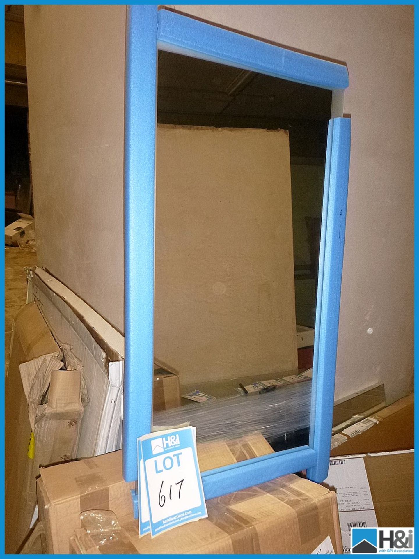 Twister Frosted Edge Turning Mirror Matt Frame ,Approx 420mm x 800mm RRP £120 Appraisal: Viewing