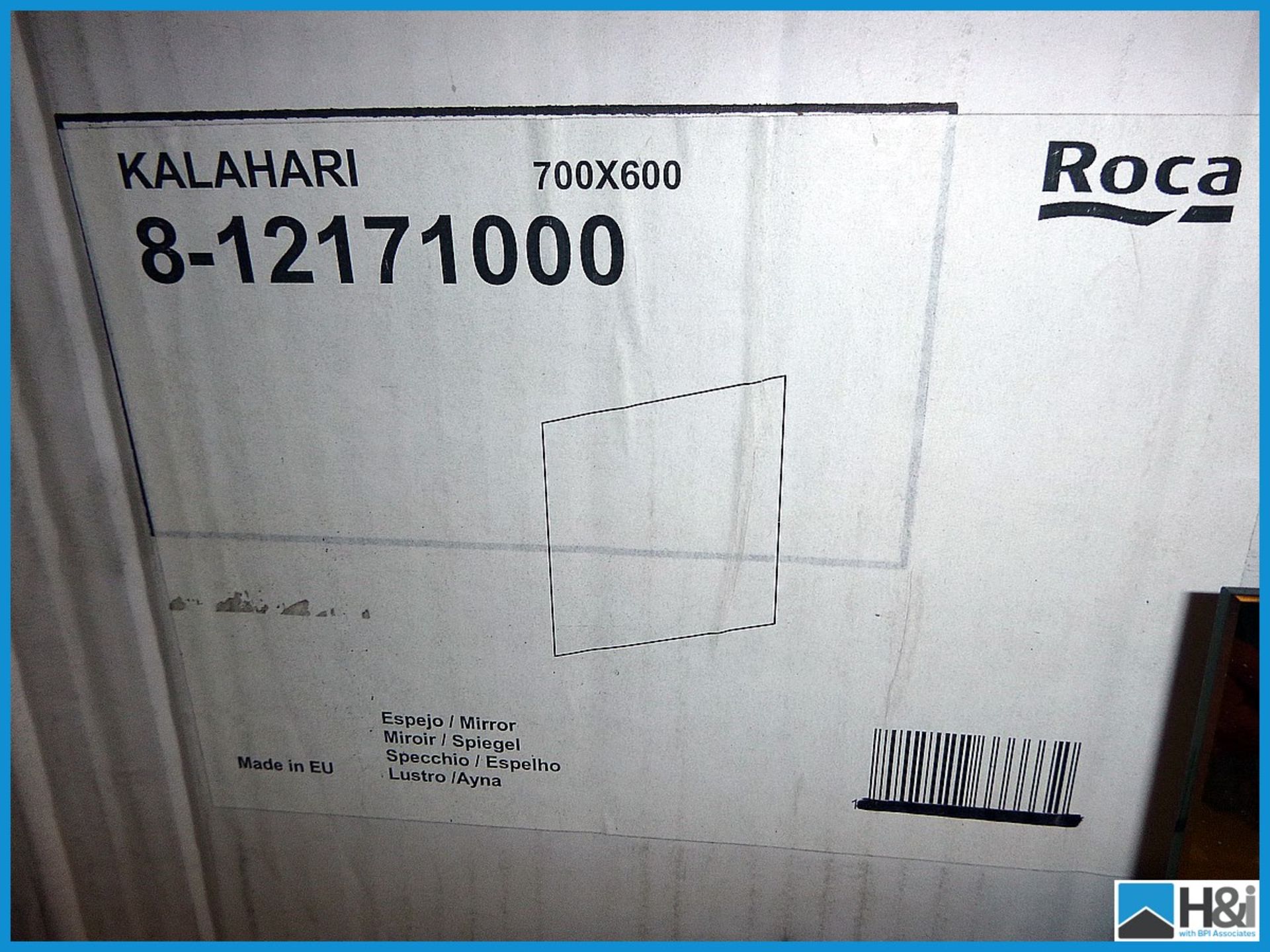 Roca Kalahari 700mm x 600mm Mirror RRP £180 Appraisal: Viewing Essential Serial No: NA Location: The - Image 2 of 2