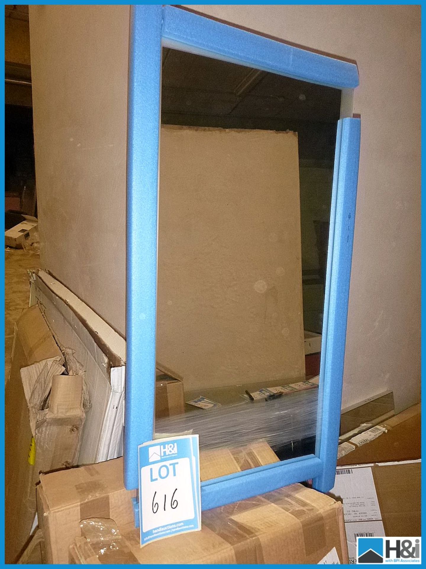 Twister Frosted Edge Turning Mirror Matt Frame ,Approx 420mm x 800mm RRP £120 Appraisal: Viewing