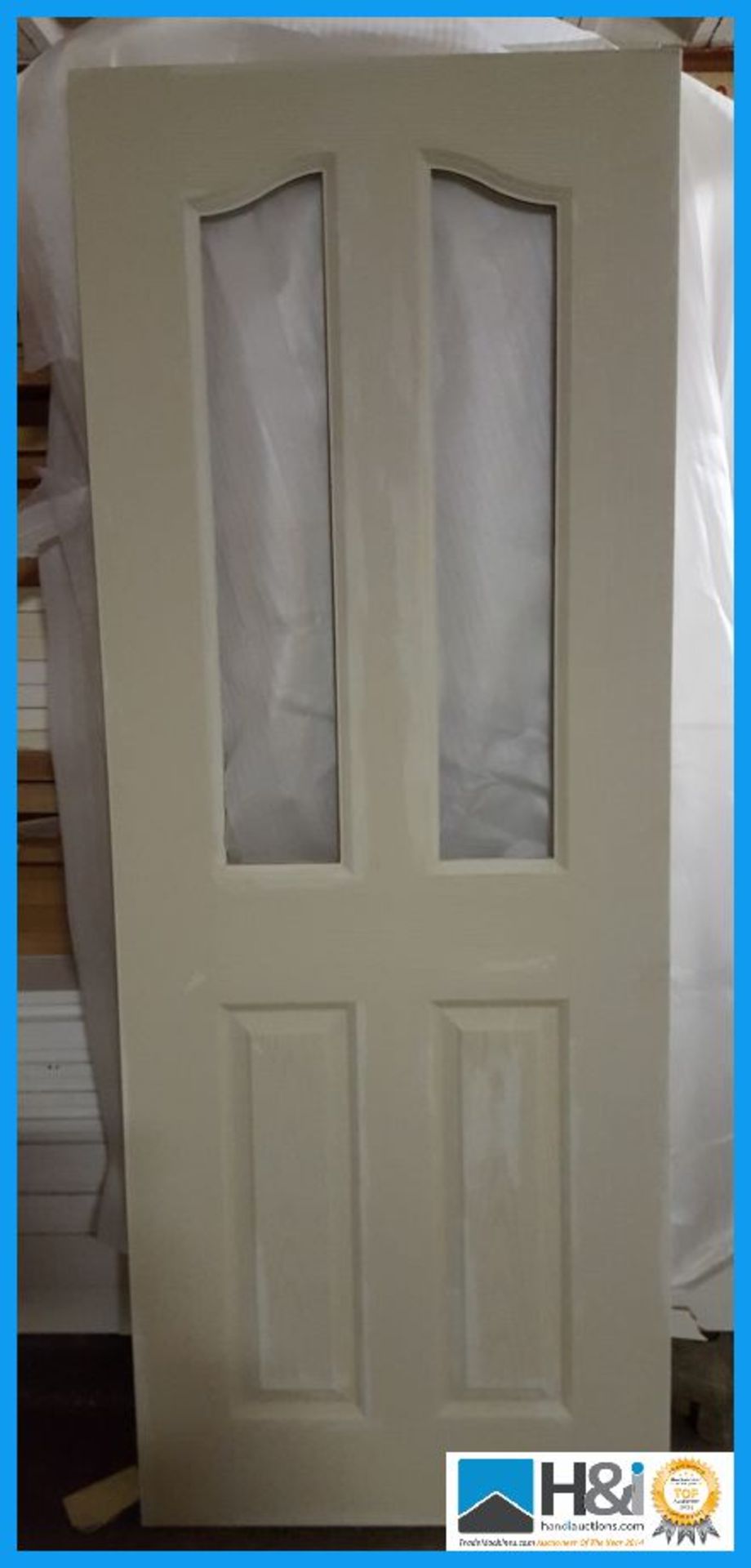 Carmel Glass (unglazed) interior door. Size: 78 x 30 inch. RRP £79.99. Appraisal: Viewing