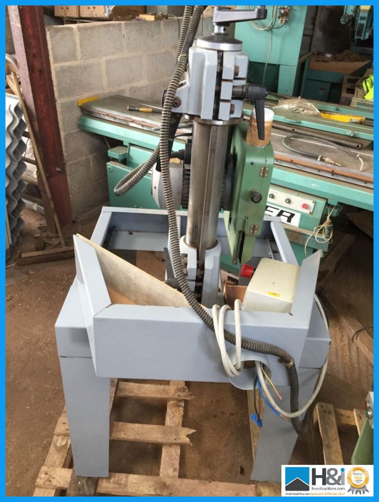Maggie Junior 640 radial arm crosscut saw. It has a brake fitted and has been tested. Appraisal: - Image 10 of 10