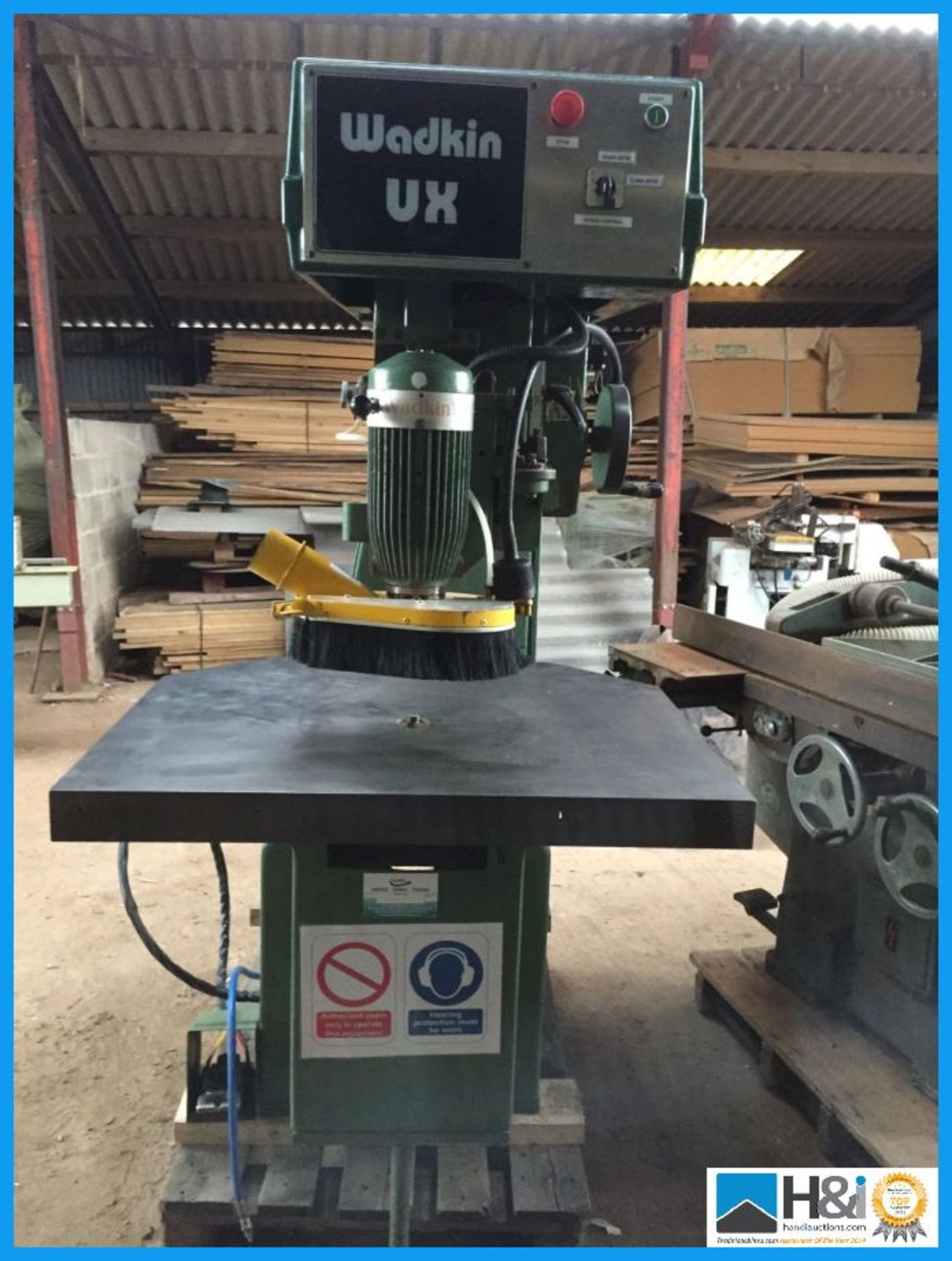 Wadkin UX overhead router with frequency changer. British built, heavy duty. 3 phase machine in good - Image 2 of 9