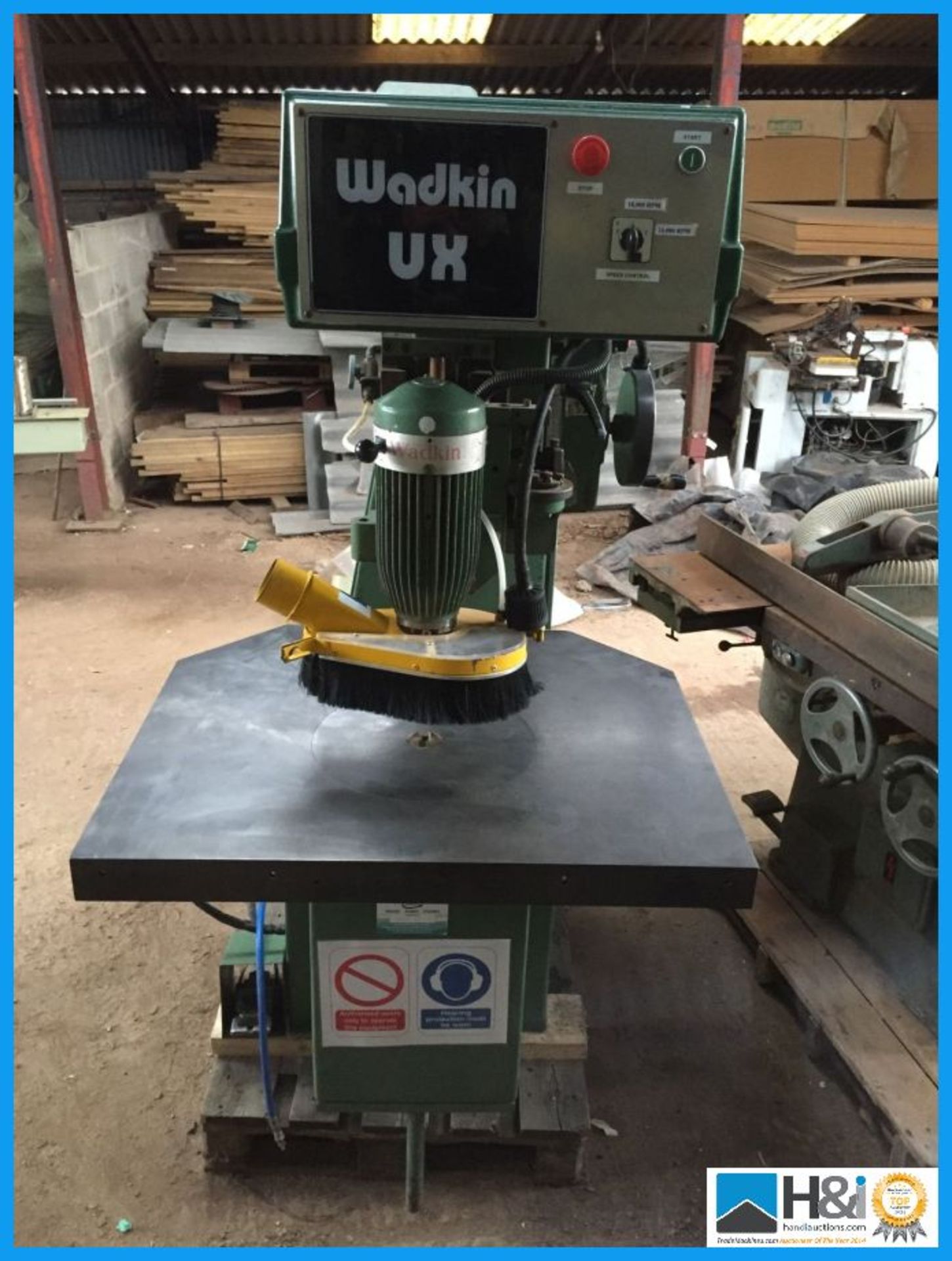 Wadkin UX overhead router with frequency changer. British built, heavy duty. 3 phase machine in good