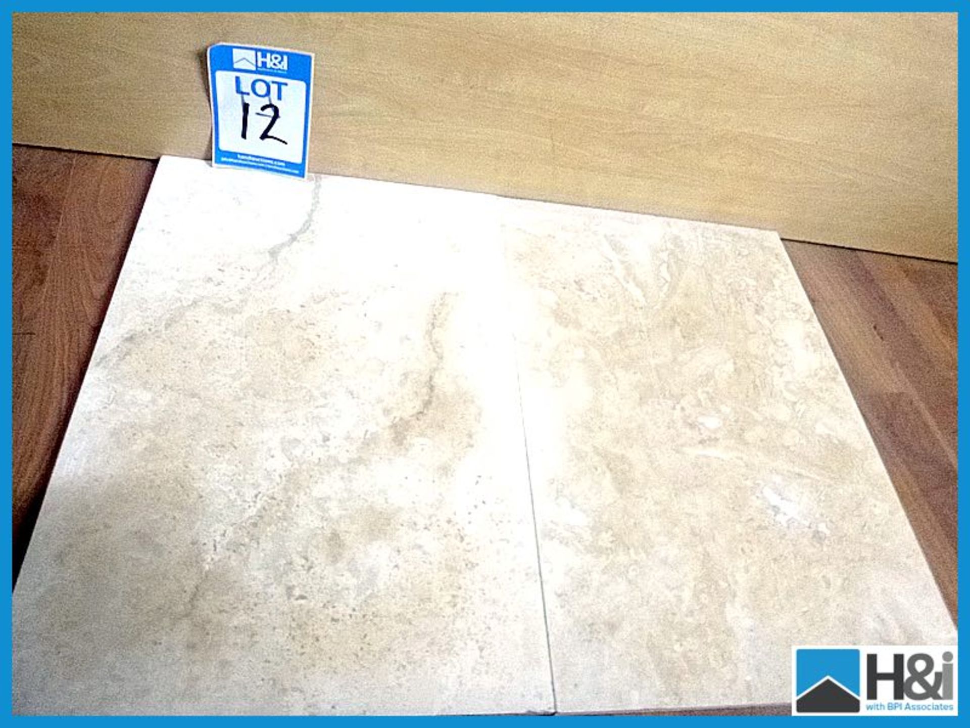 White & Grey Travertine Floor/Wall Tiles,Size 610mm x 400mm (Approx 40 Tiles) (Approx 8-10 Sqm)