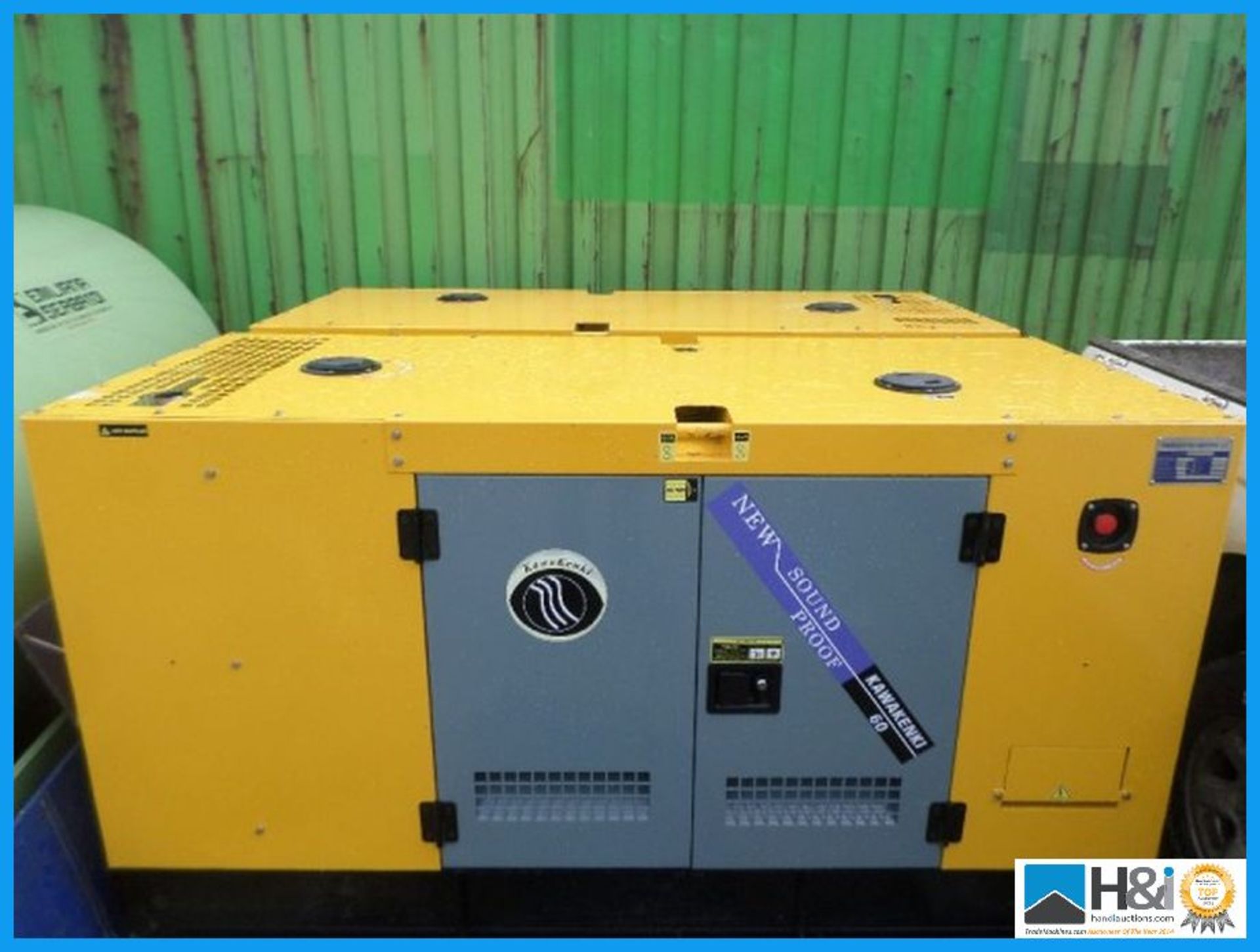 2016 new unused 60 kva kawakini generator, all ready for shipment, no oil, no water, no diesel in