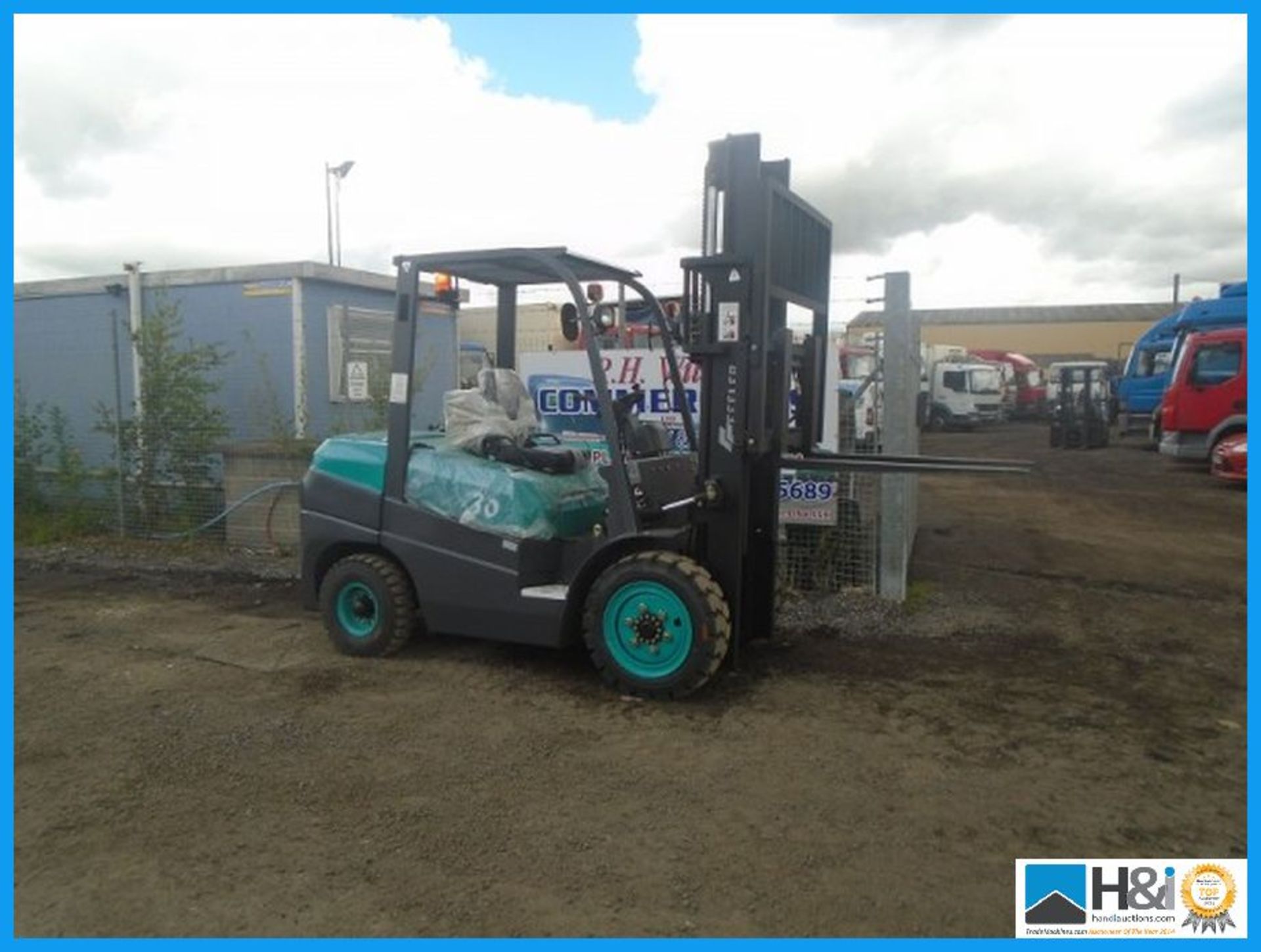 BRAND NEW, UNUSED, FEELER FD30 3T DIESEL FORK LIFT, CONTAINER SPEC MAST, YEAR: 2016,GREEN IN COLOUR,