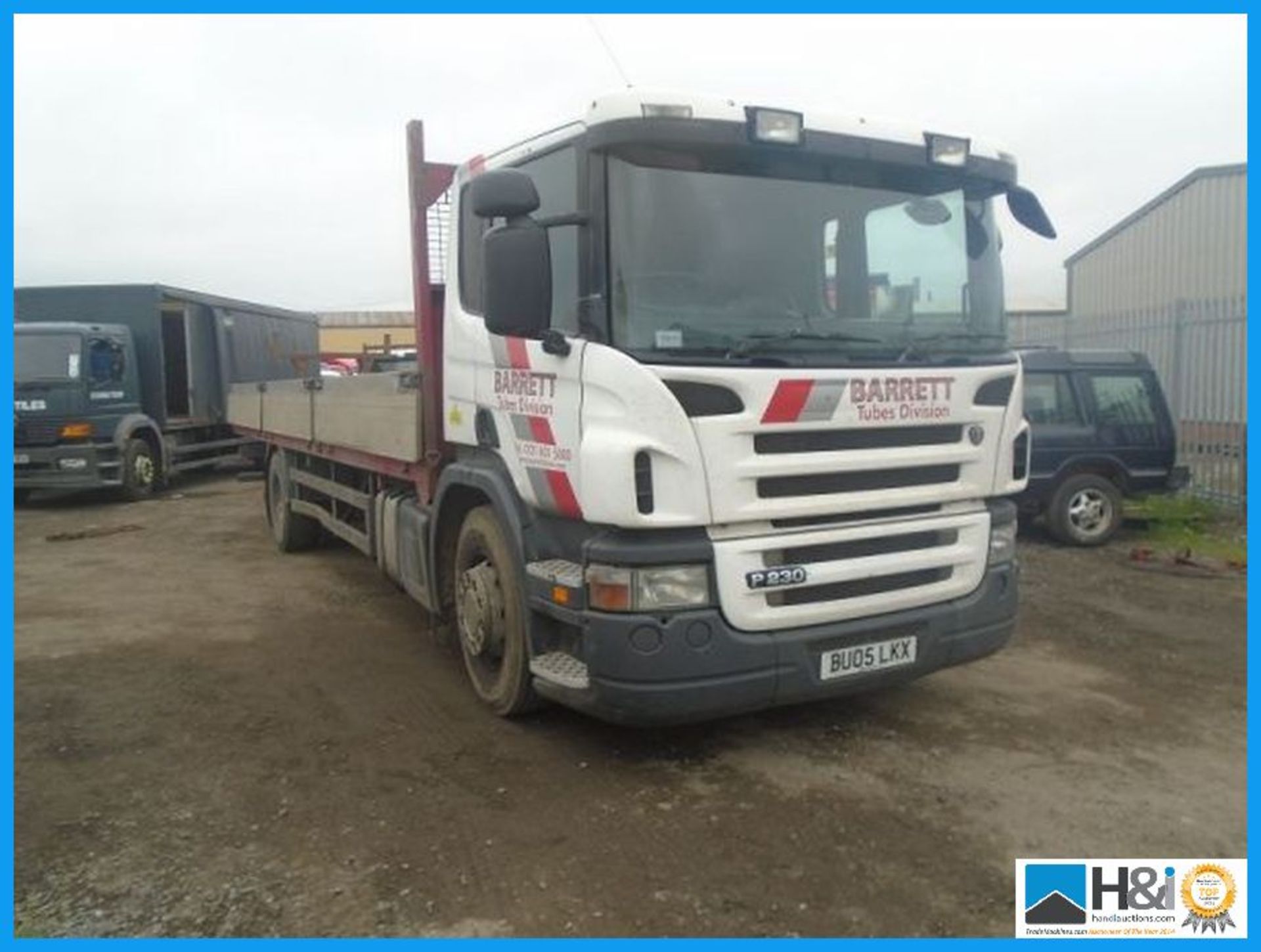 2005 SCANIA P230, 641973 KM, 27FT DROP SIDE BODY, MANUAL GEAR BOX, 4X2, DAY CAB, STEEL SUSPENSION,
