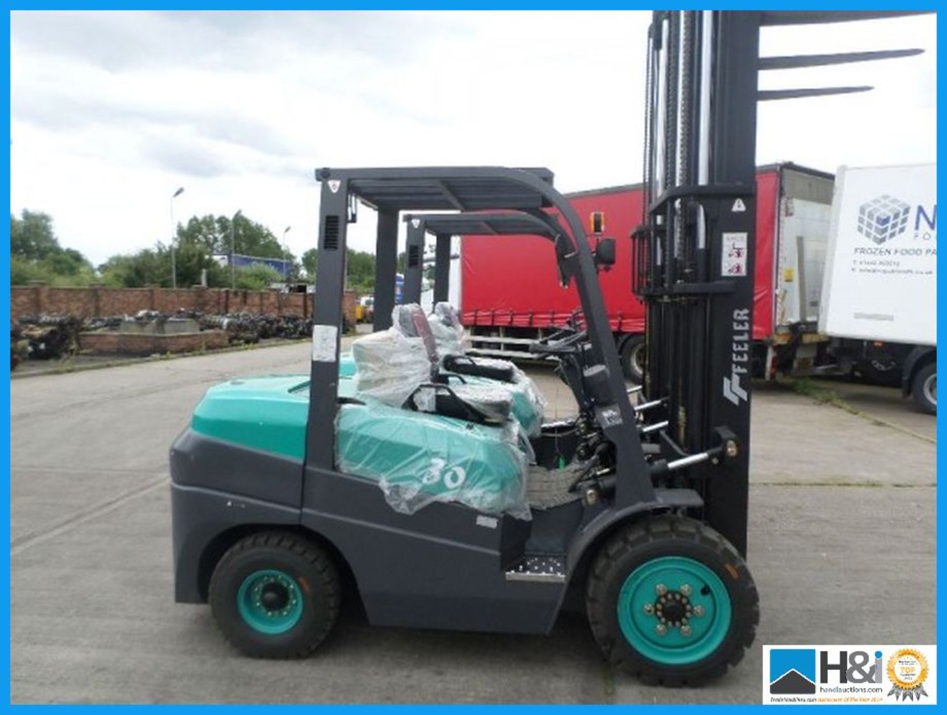 2016 new feeler fd30 3 ton forklift, container spec, side shift, diesel, brand new Appraisal: - Image 2 of 8