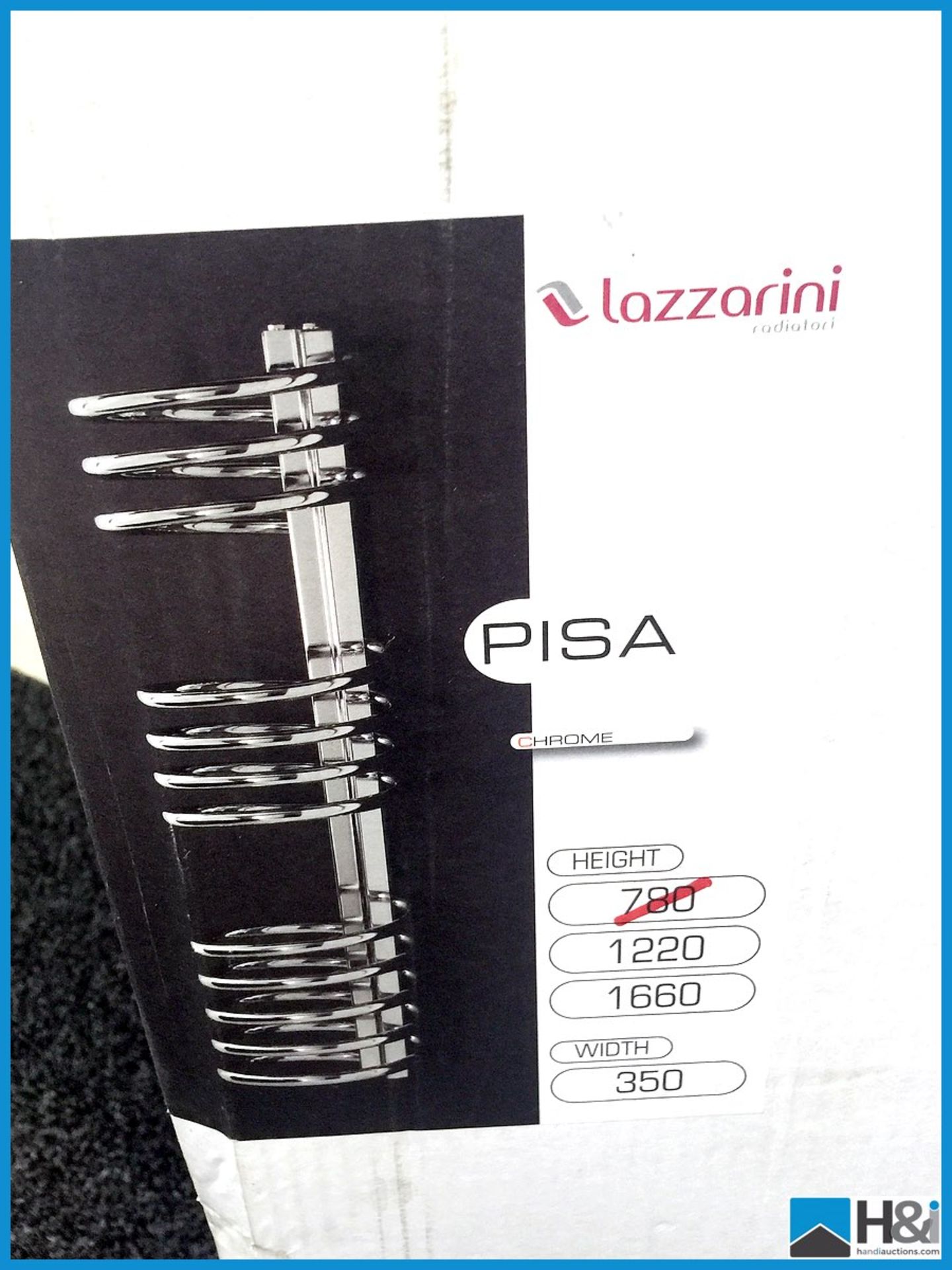 Brand new Lazzarini Pisa coil designer bathroom towel warmer radiator 780mm x 350mm RRP 899 - Image 4 of 4