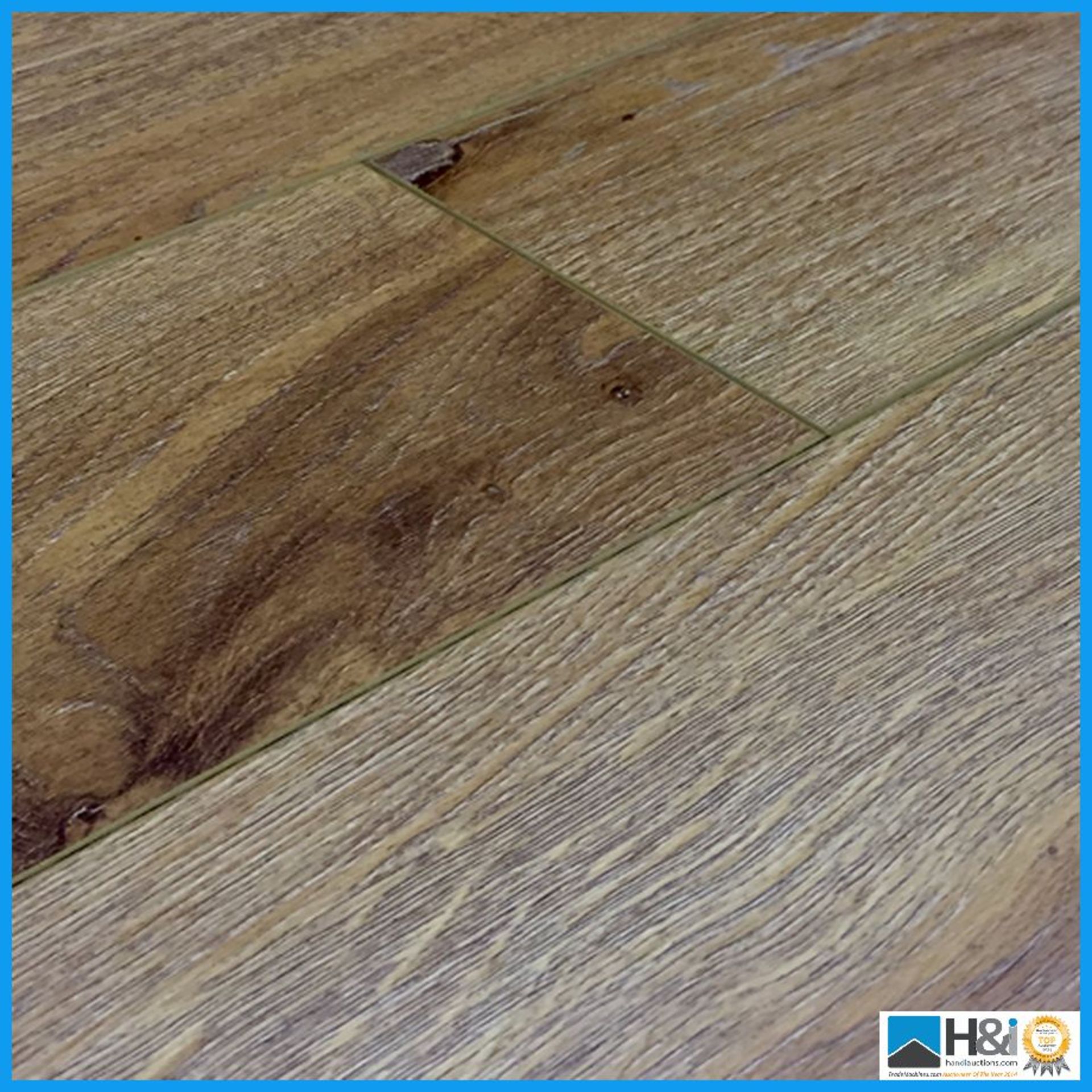 Laminate Borg and Klint 7mm Hawaii oak (9 packs x 1.08sqm = 9.72sqm) RRP £24.99 per sqm.