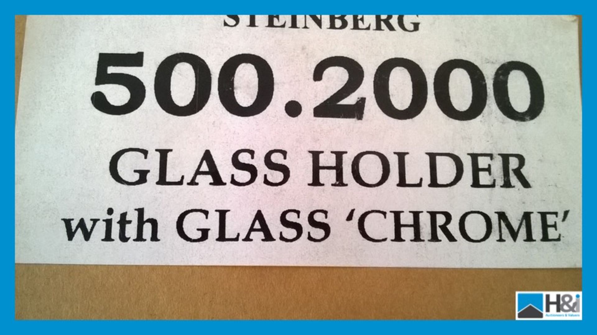 Steinberg Clear Glass Tumbler & Polished Chrome Holder, 500.2000. RRP £83.50 Brand New in Box. - Image 3 of 3