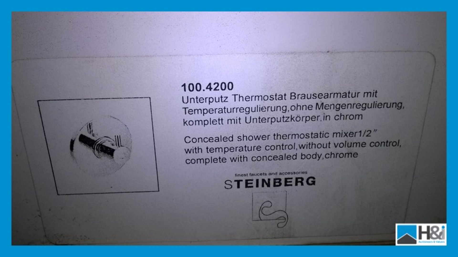 Beautiful Steinberg Concealed Thermostatic Shower Mixer, without Volume Control. 100.4200, RRP £ - Image 3 of 3