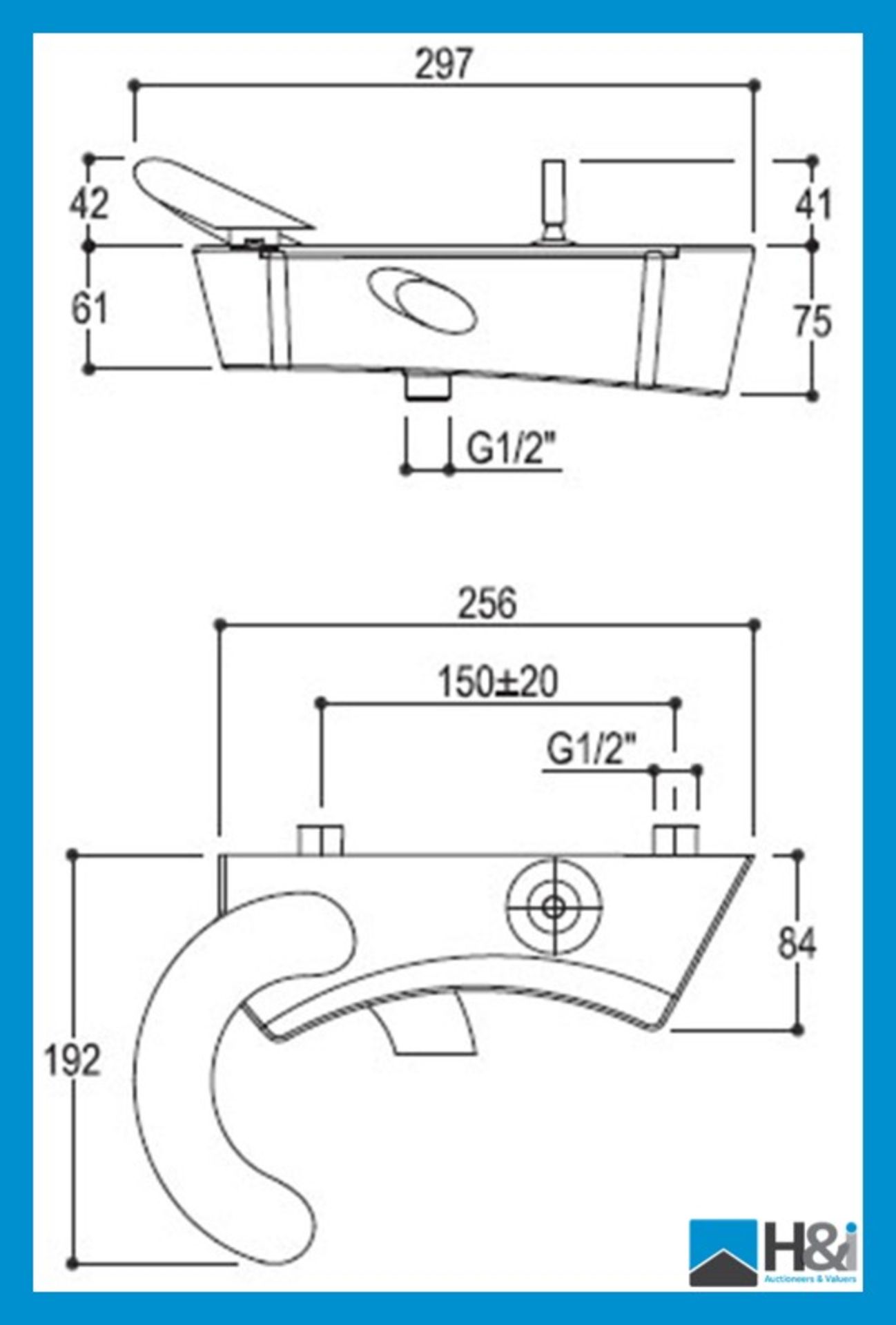 Italian Designer Ritmonio Paolo E Francesca Exposed Single Lever Bath Mixer in Polished Chrome, - Image 2 of 3