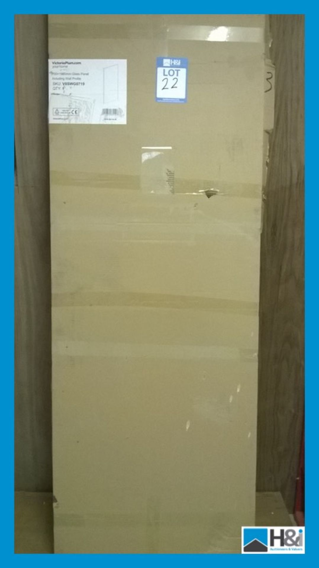 Victoria Plum 700 X 1900 Glass Panel including Wall Profile RRP £159 Appraisal: Viewing Essential - Image 3 of 3