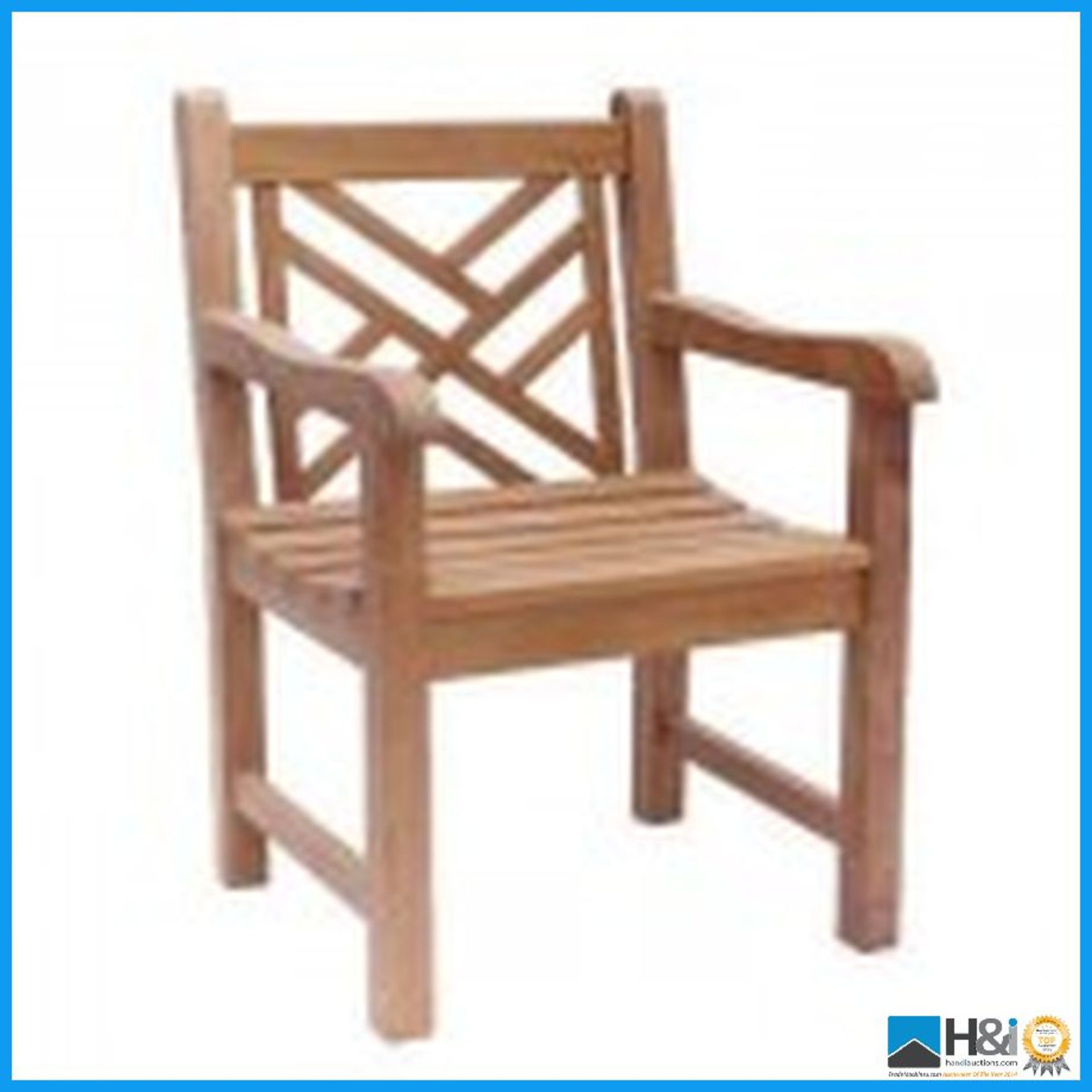 Cross Back Garden Chair. With its beautiful cross back design this chair is very comfortable. The