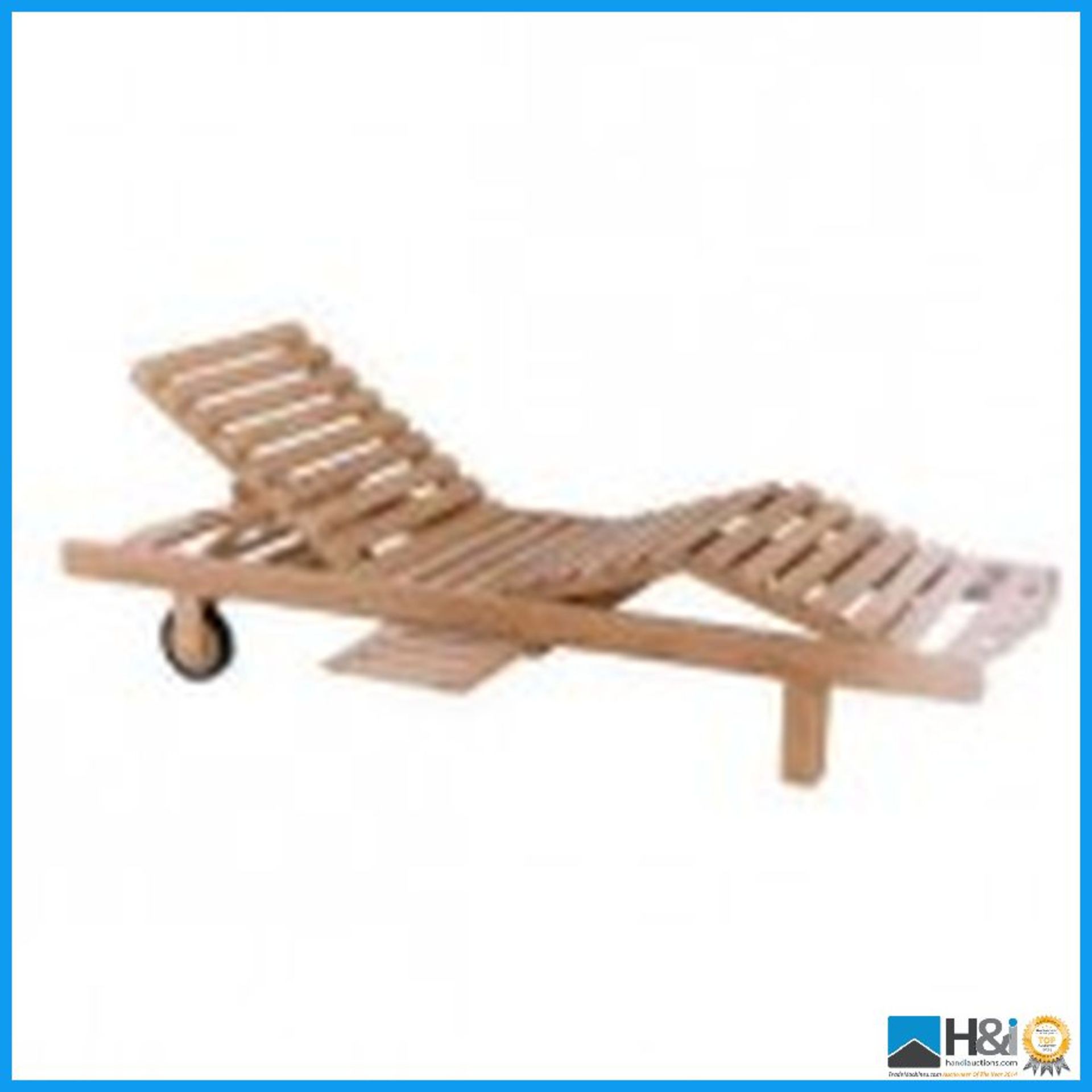 Teak Sun Lounger. This beautifully designed sun lounger is sure to be a fantastic addition to your