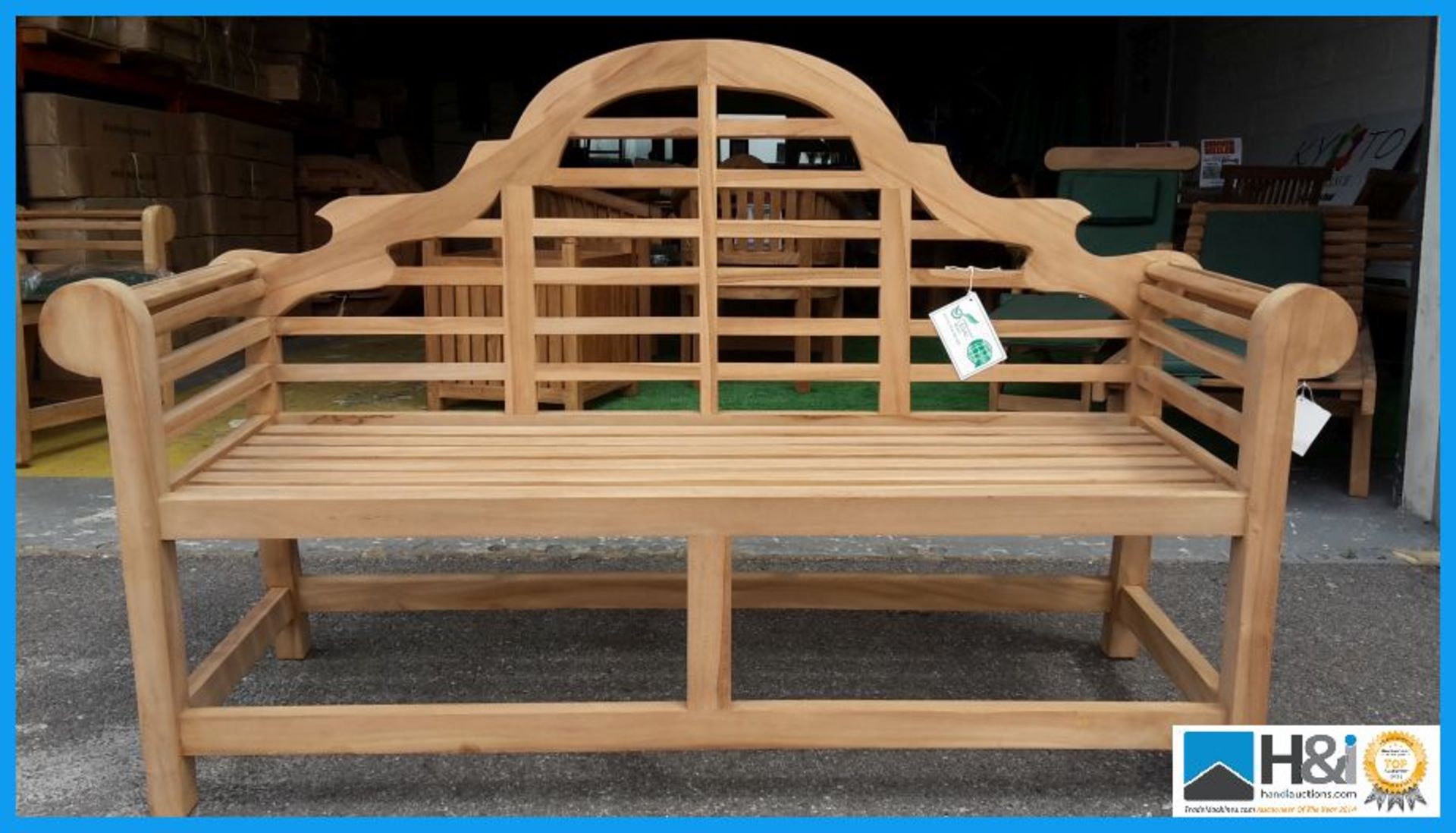 Teak Marlborough/ Lutyens Garden Bench. One of our most popular lines the Marlborough bench is