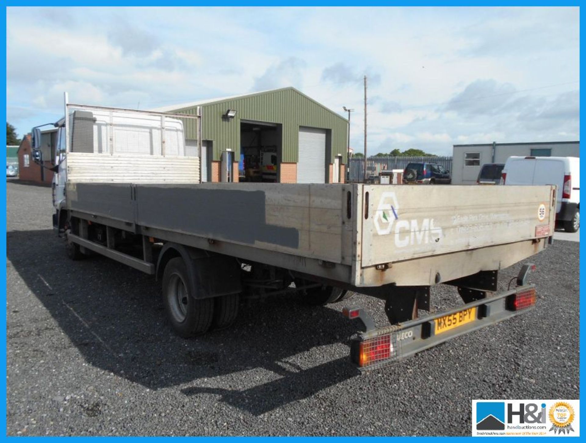 2005 '55' REG. IVECO FORD EURO CARGO 75E17. 20ft ALLOY DROPSIDE BODY. 566,500km. 2 OWNERS. MANUAL - Image 3 of 12