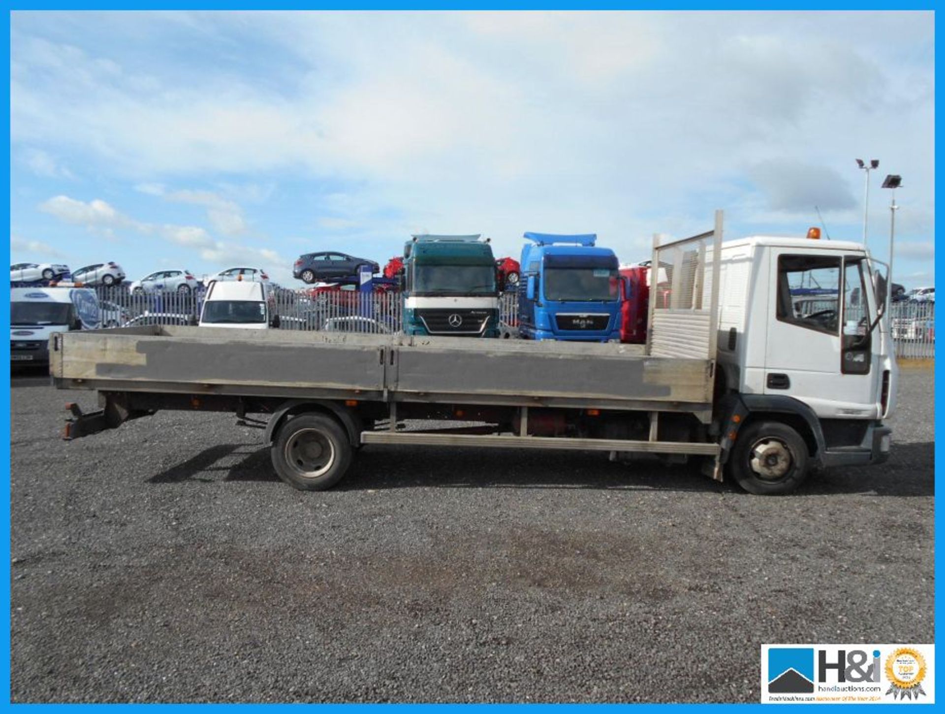 2005 '55' REG. IVECO FORD EURO CARGO 75E17. 20ft ALLOY DROPSIDE BODY. 566,500km. 2 OWNERS. MANUAL - Image 11 of 12