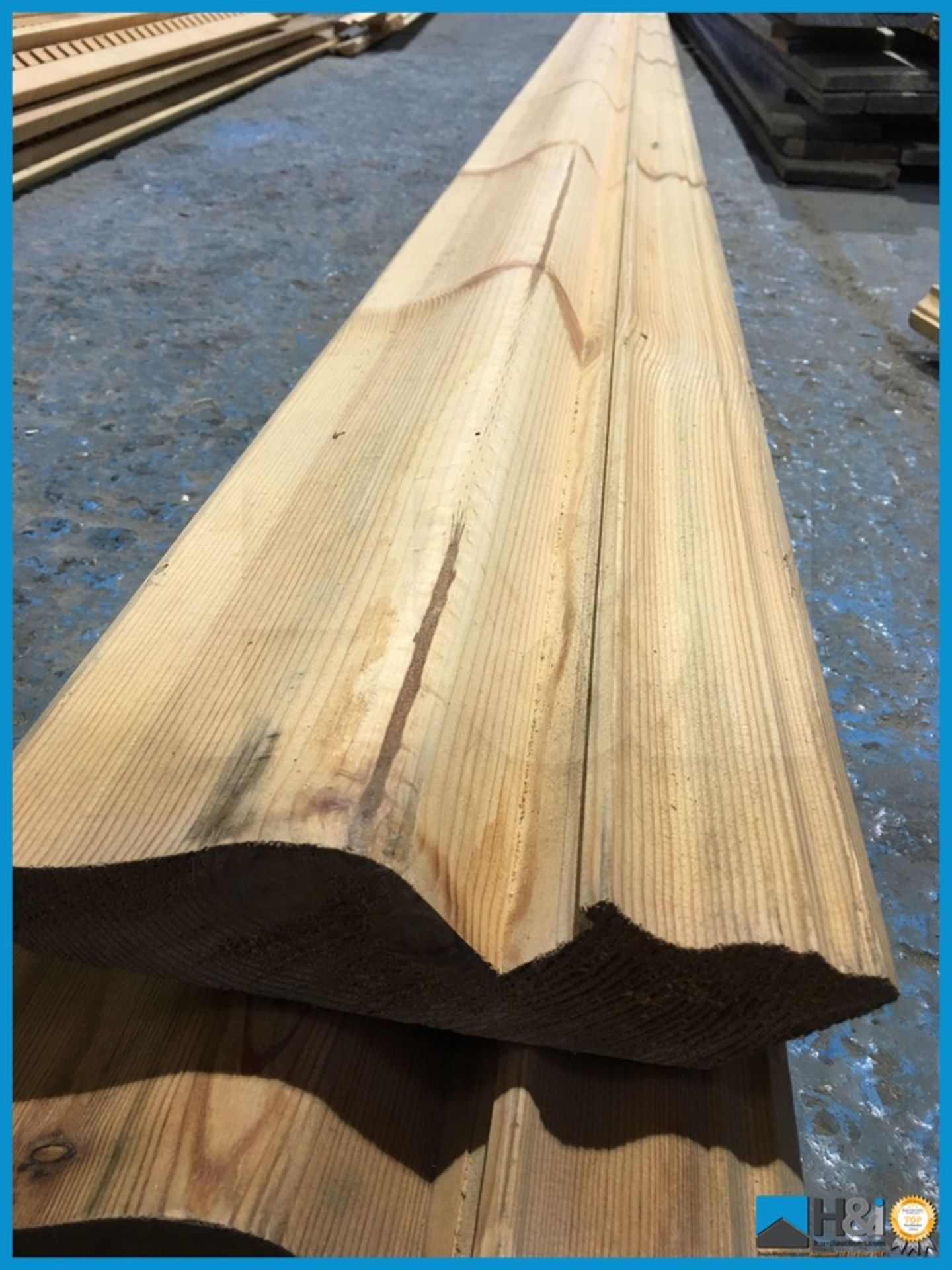 2 off lengths of solid pine cornice 4.2m x 200mm Appraisal: Viewing Essential Serial No: NA - Image 2 of 3