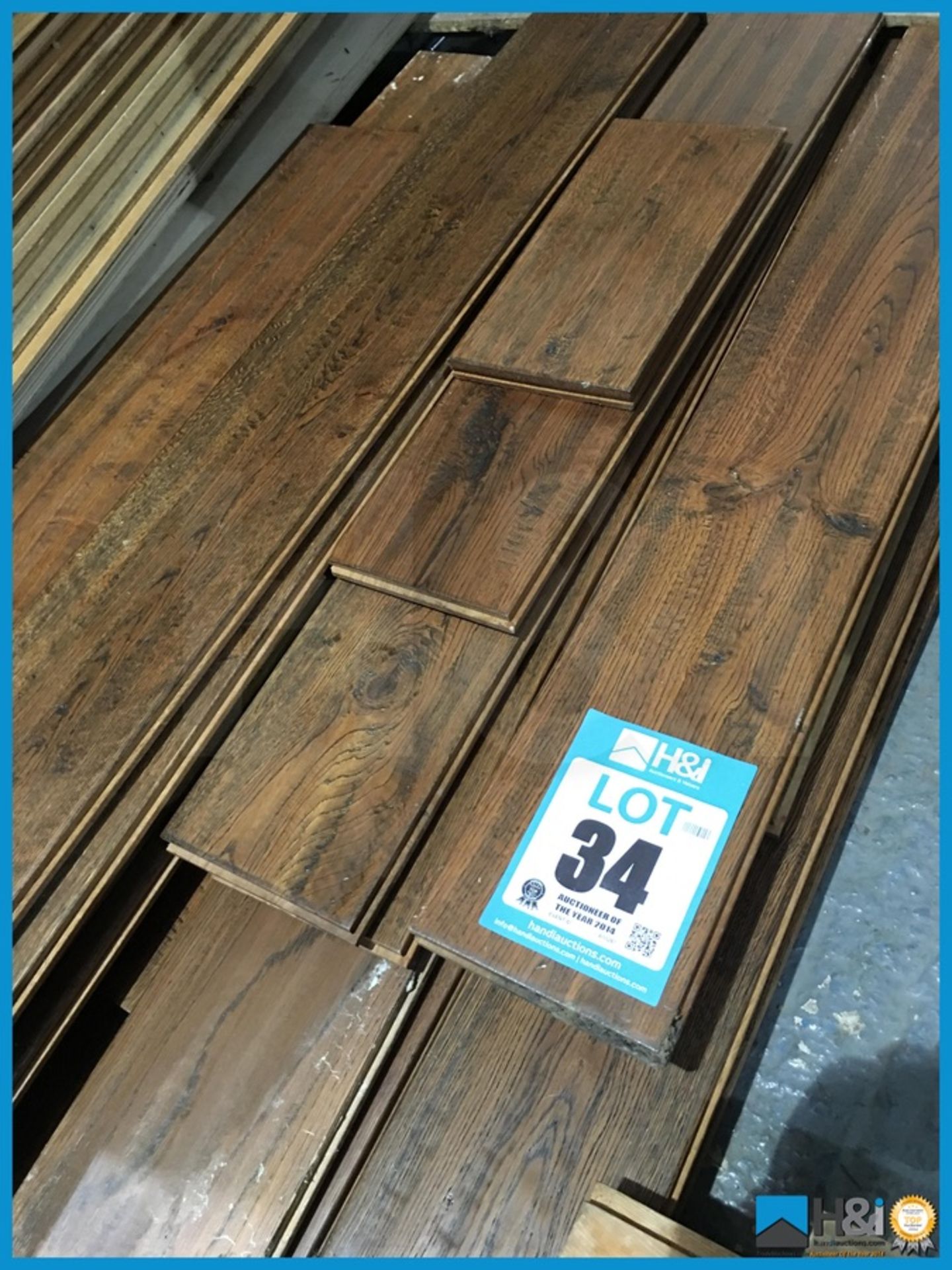 Small quantity of reclaimed solid oak flooring Appraisal: Viewing Essential Serial No: NA