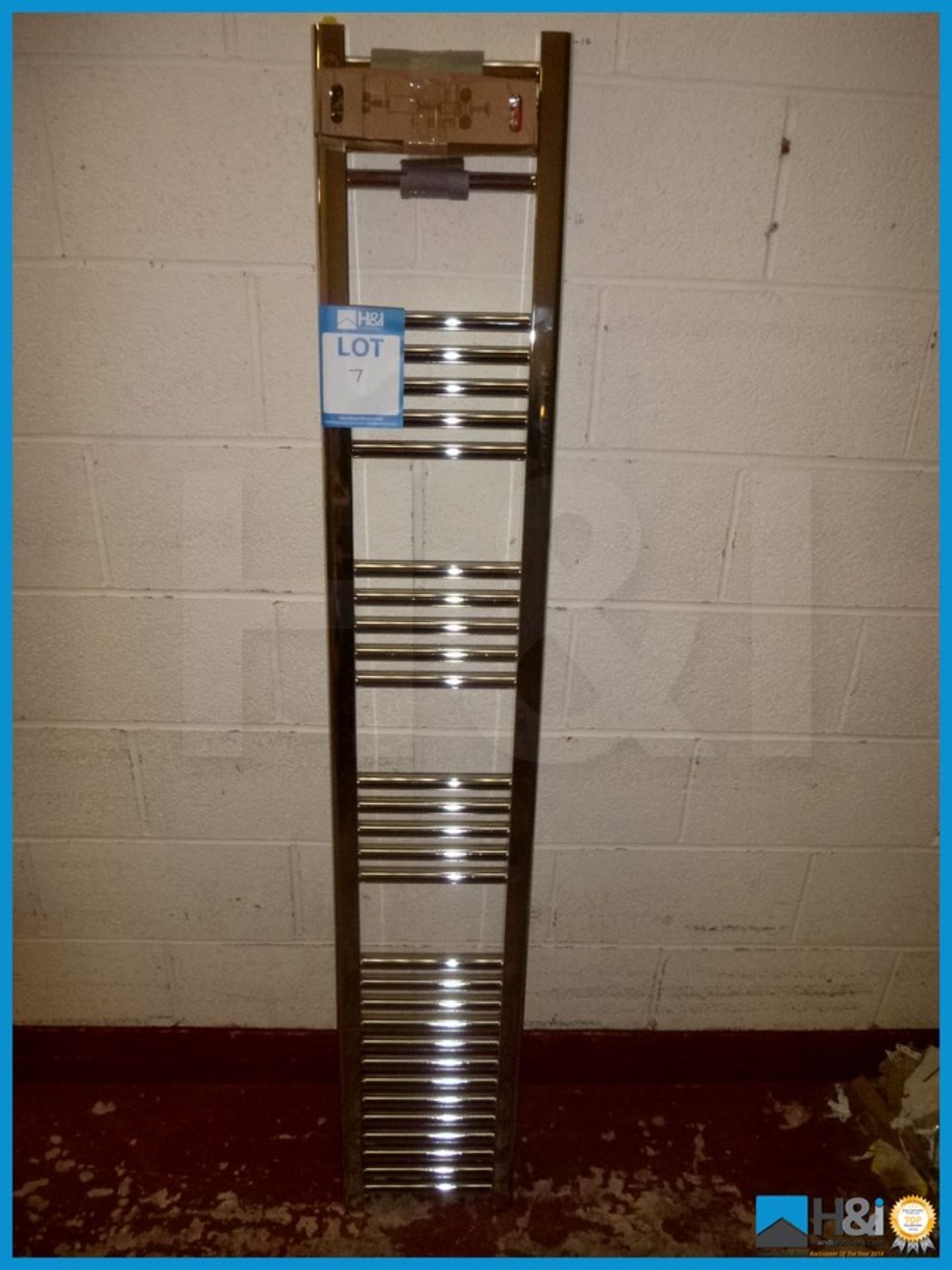 VOGUE CHROME DESIGNER LADDER RAIL, 1800X300 Appraisal: Good Serial No: NA Location: H&I Ltd., Unit