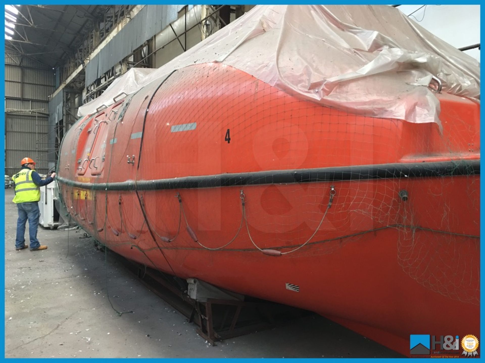 Noreq LBT935T totally enclosed lifeboat built approximately 2010 for same marine project as the - Image 8 of 38