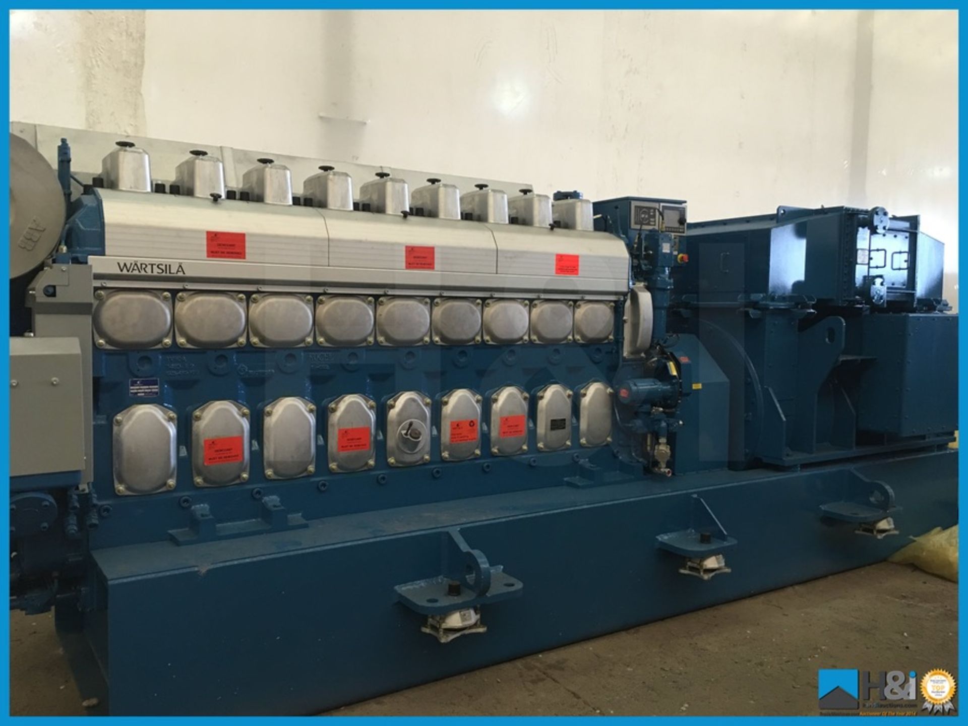 Unused Wartsila 9L20 high capacity diesel generator manufactured in 2013 for a large marine