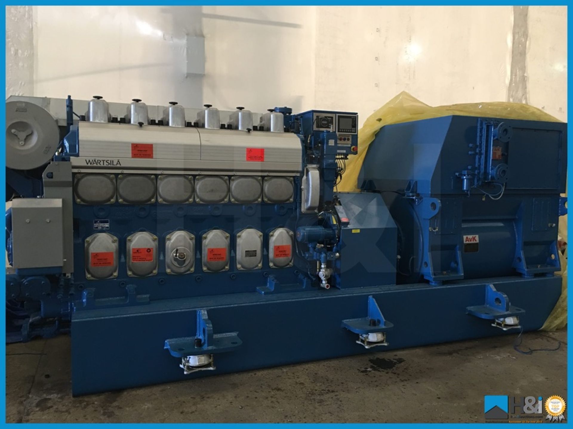 Unused Wartsila 6L20 high capacity diesel generator manufactured in 2013 for a large marine