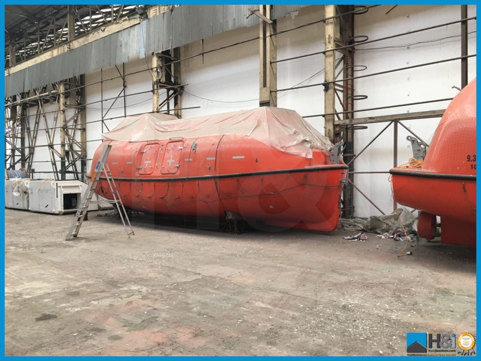 Noreq LBT935T totally enclosed lifeboat built approximately 2010 for same marine project as the - Image 33 of 38
