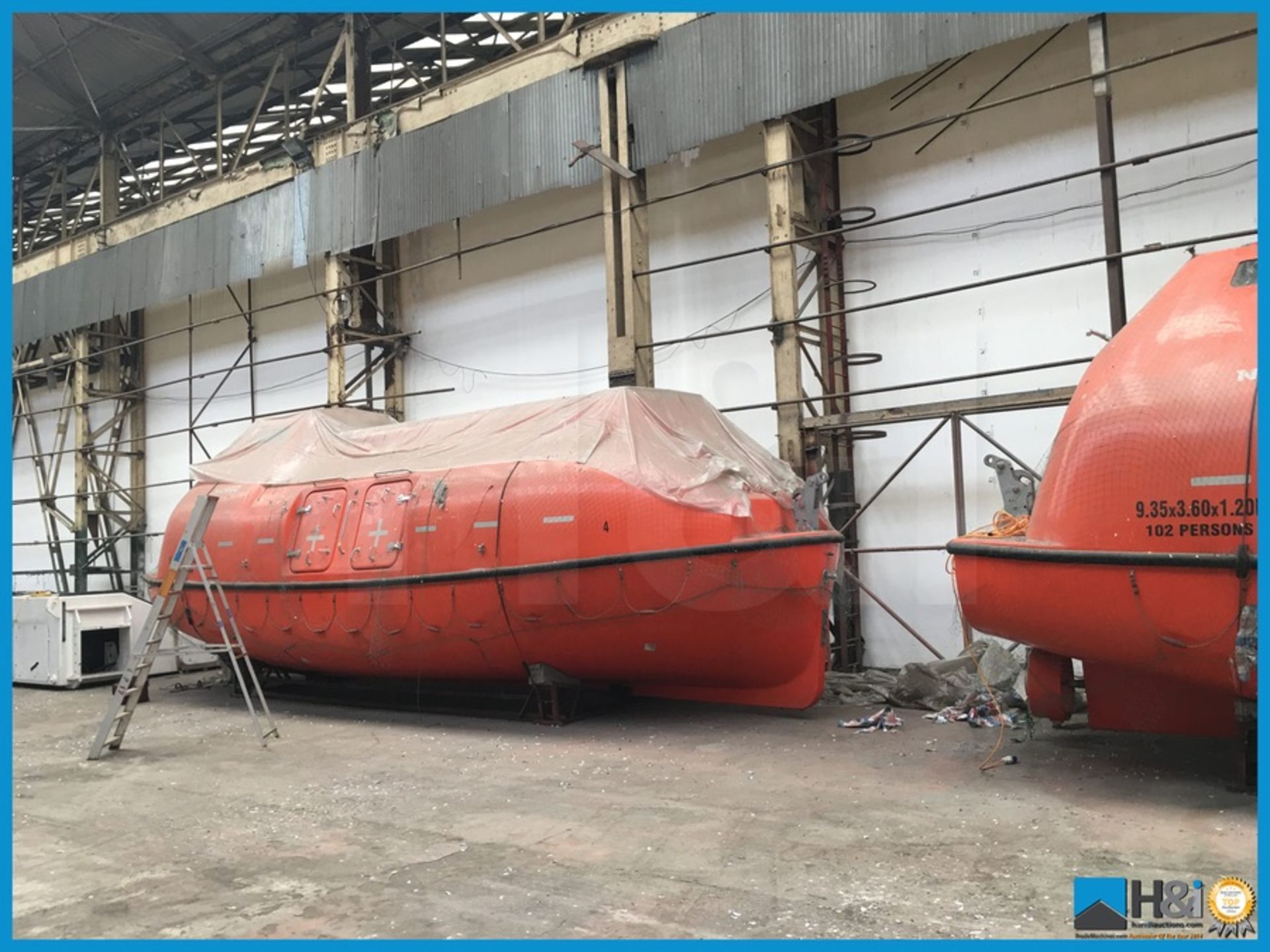 Noreq LBT935T totally enclosed lifeboat built approximately 2010 for same marine project as the - Image 30 of 38