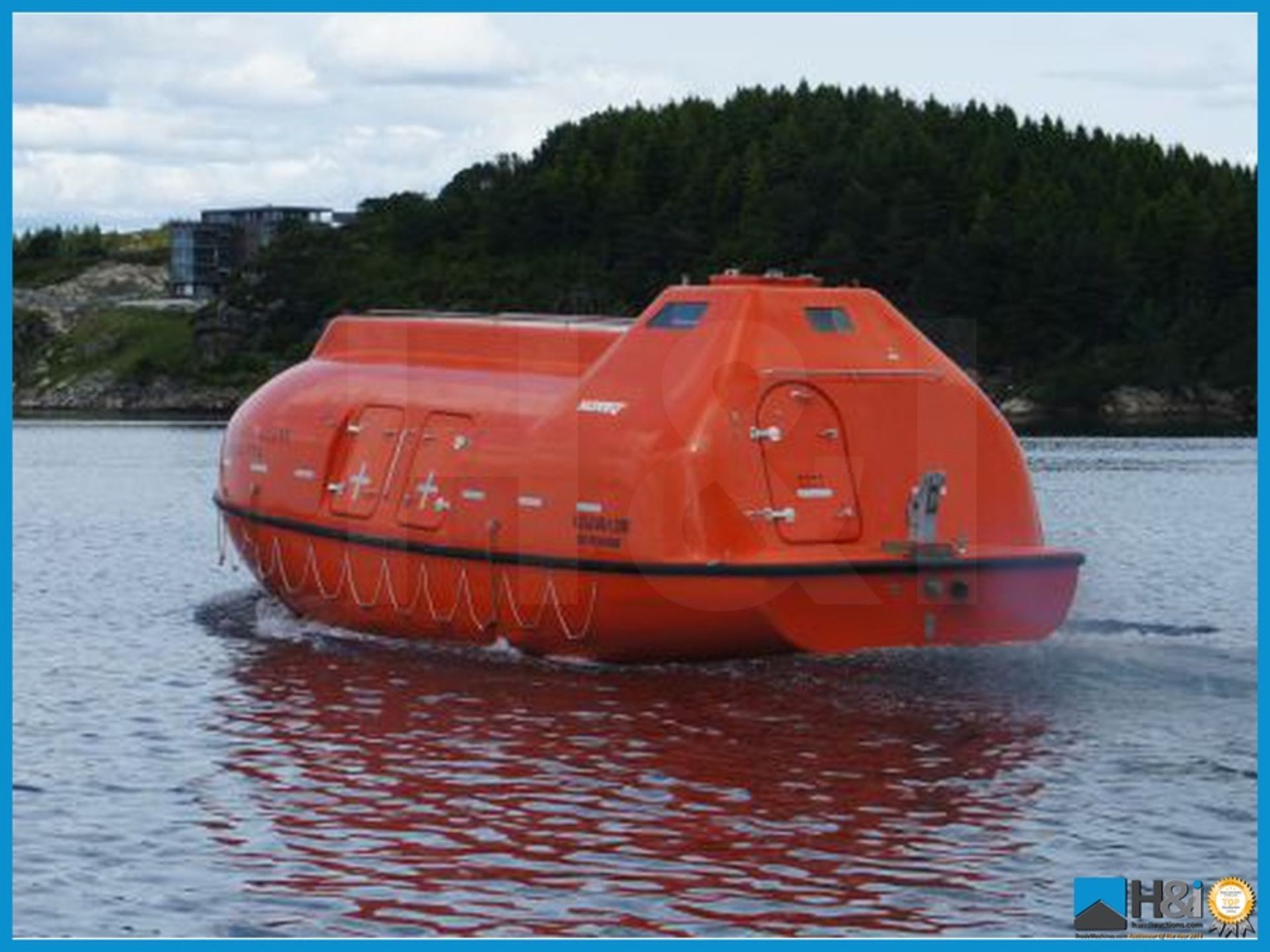 Noreq LBT935T totally enclosed lifeboat built approximately 2010 for same marine project as the - Image 2 of 38