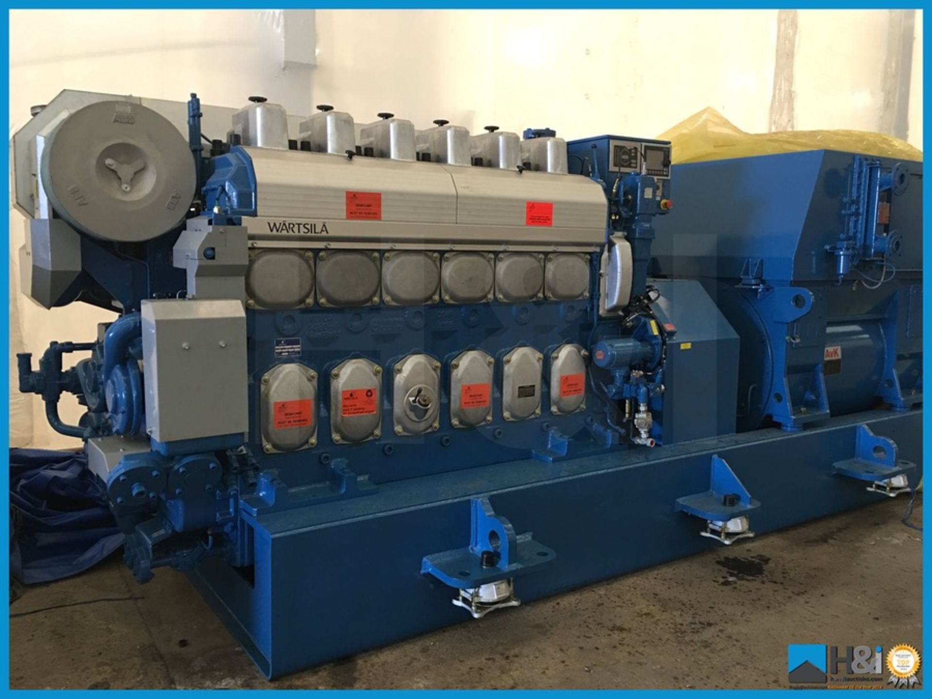 Unused Wartsila 6L20 high capacity diesel generator manufactured in 2013 for a large marine - Image 2 of 22
