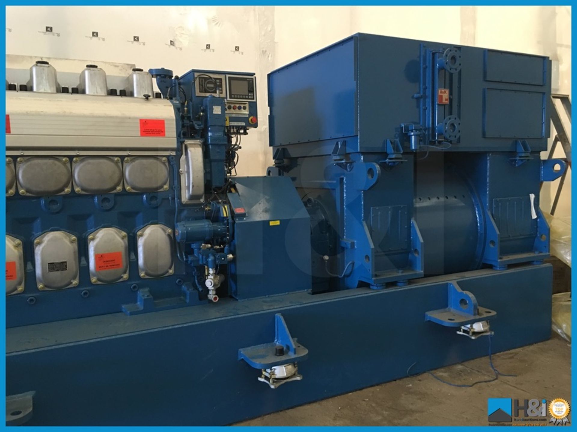 Unused Wartsila 8L20 high capacity diesel generator manufactured in 2013 for a large marine - Image 2 of 19