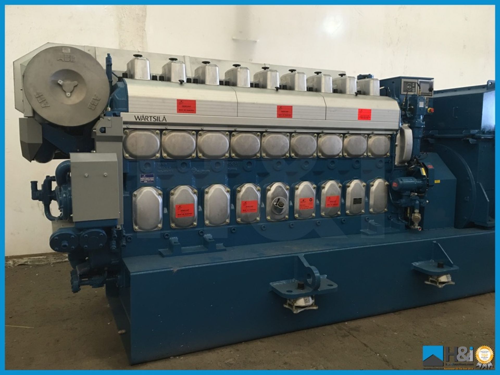 Unused Wartsila 9L20 high capacity diesel generator manufactured in 2013 for a large marine - Image 2 of 17