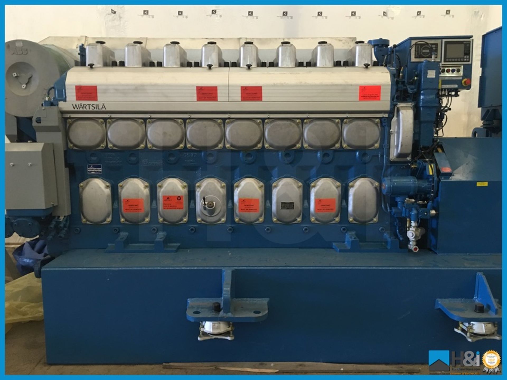Unused Wartsila 8L20 high capacity diesel generator manufactured in 2013 for a large marine - Image 3 of 19