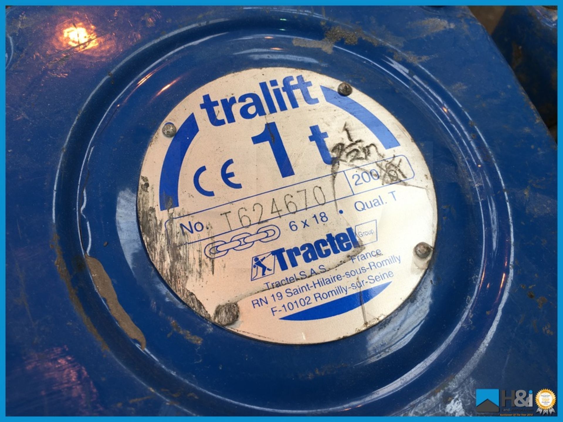 3 off Trailift 1t lifting block and tackle Appraisal: Viewing Essential Serial No: NA Location: St - Image 2 of 3