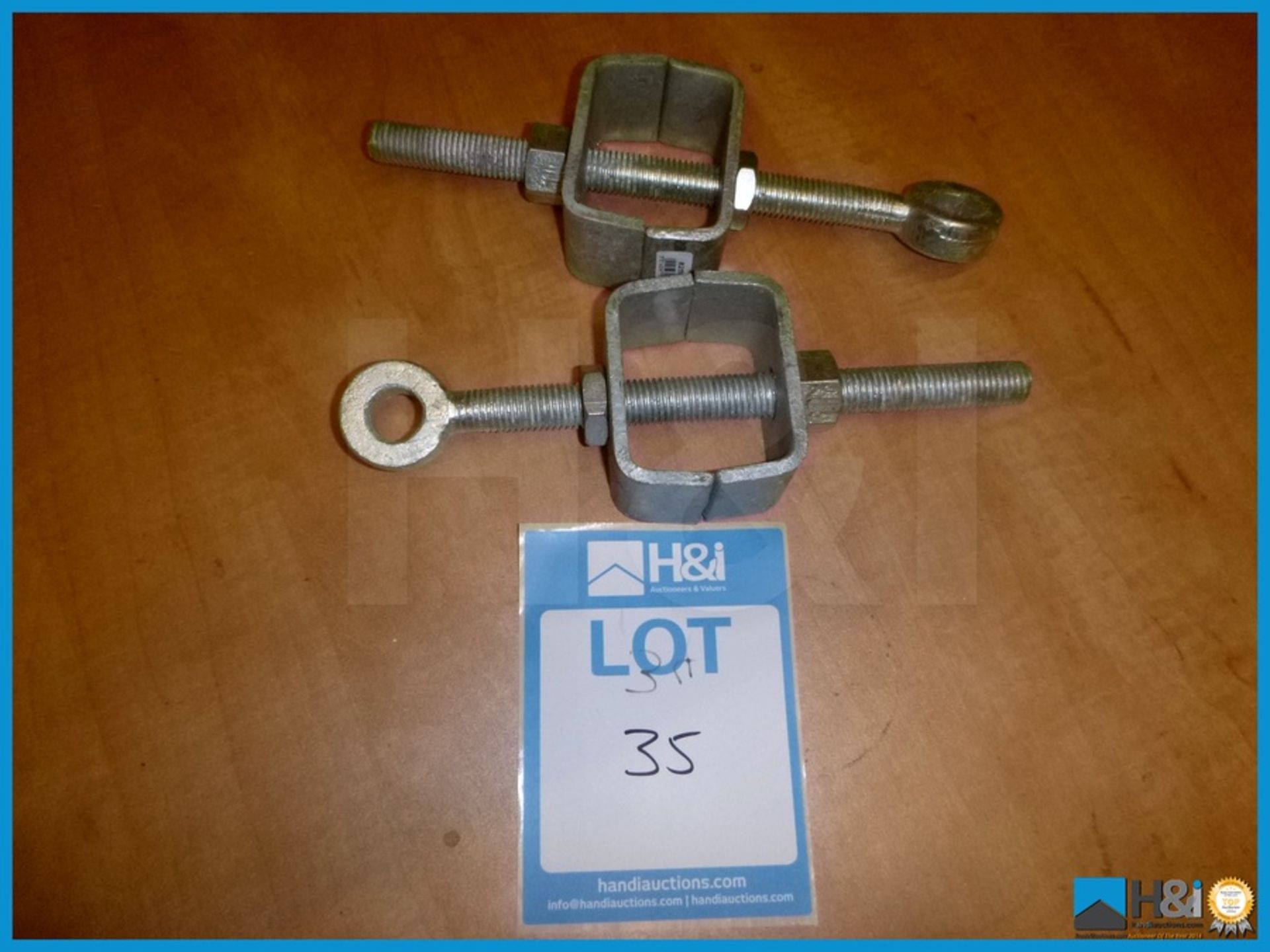 2 OFF - ELIZA TINSLEY ADJUSTABLE FIELD GATE FITTINGS, GALVANISED Appraisal: Viewing Essential Serial